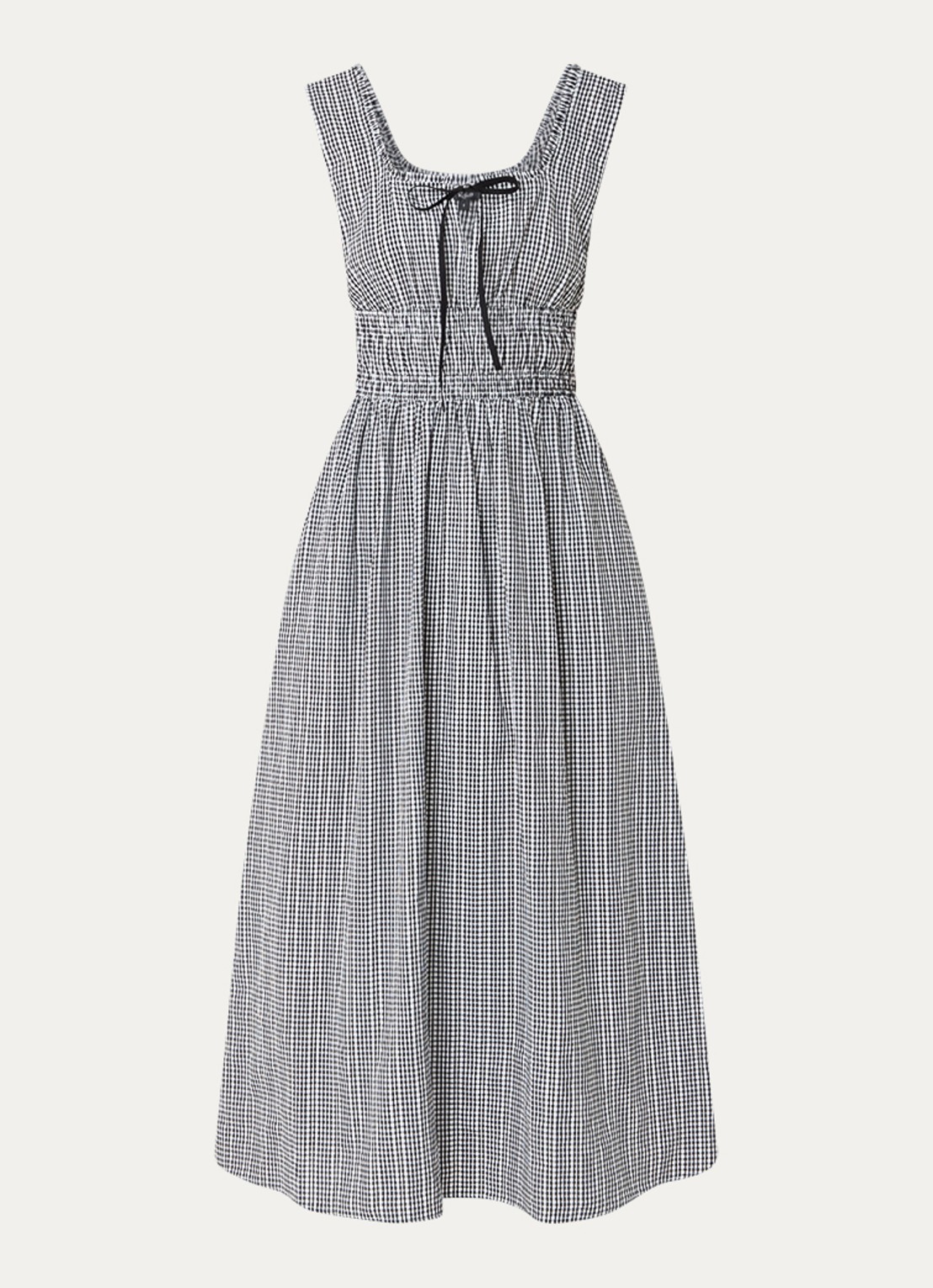 Rails Midi jurk met pied-de-poule dessin - voorkant 2 zwart