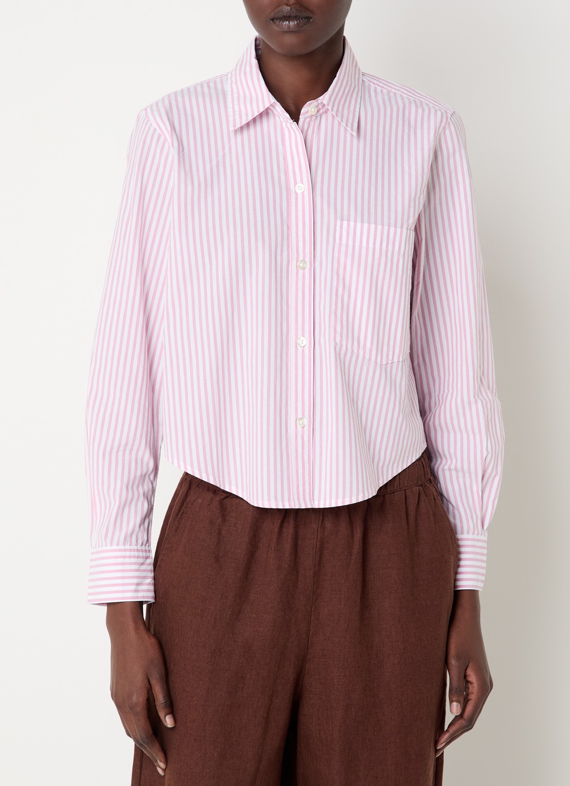 Rails Ramy blouse met streepprint - detail oudroze