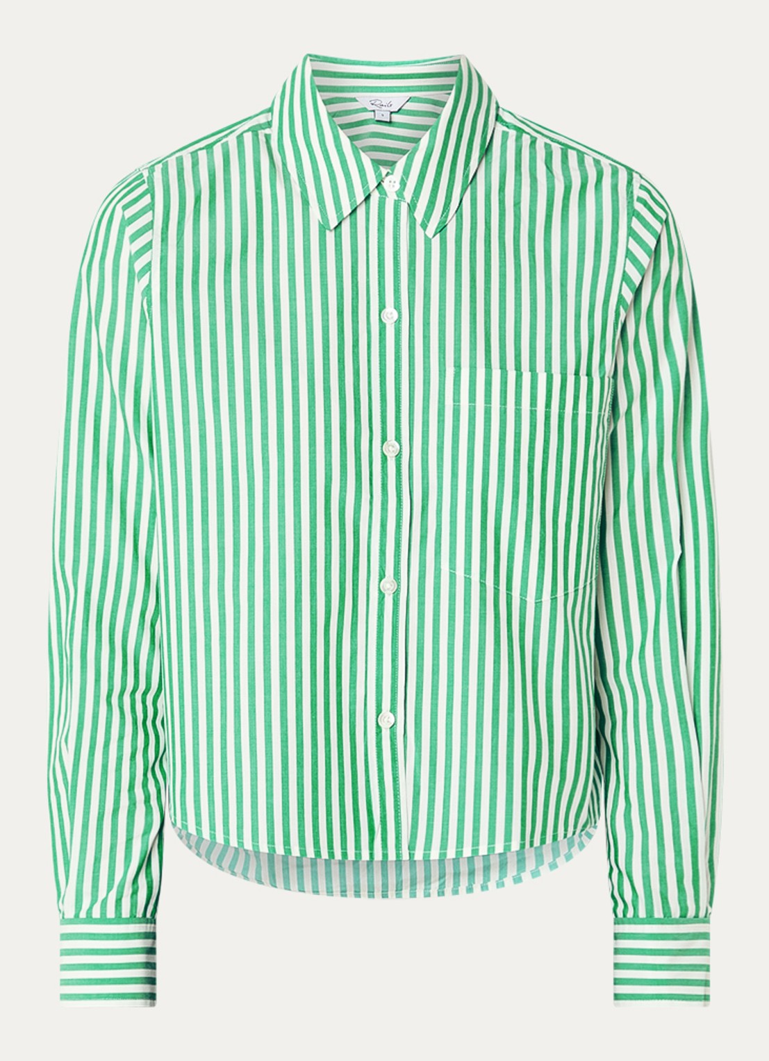 Rails Ramy blouse met streepprint - voorkant groen