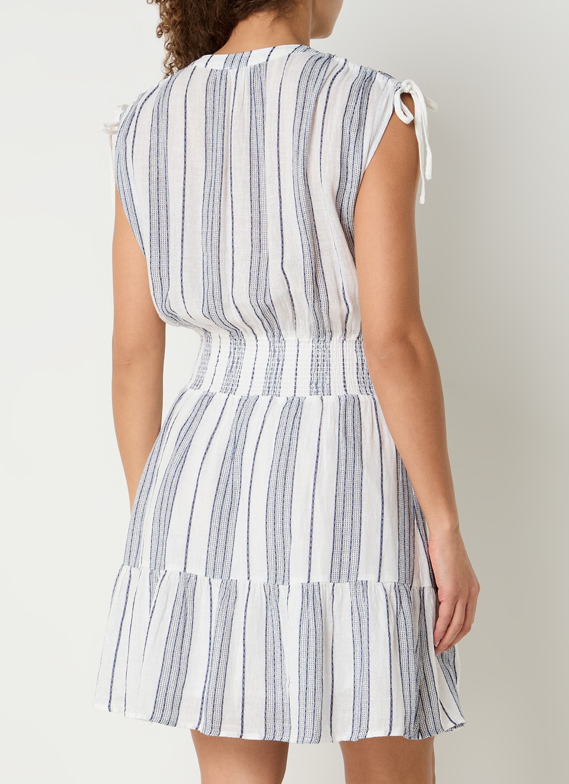 Rails Samina mini tuniekjurk met smockwerk - achterkant 4 wit