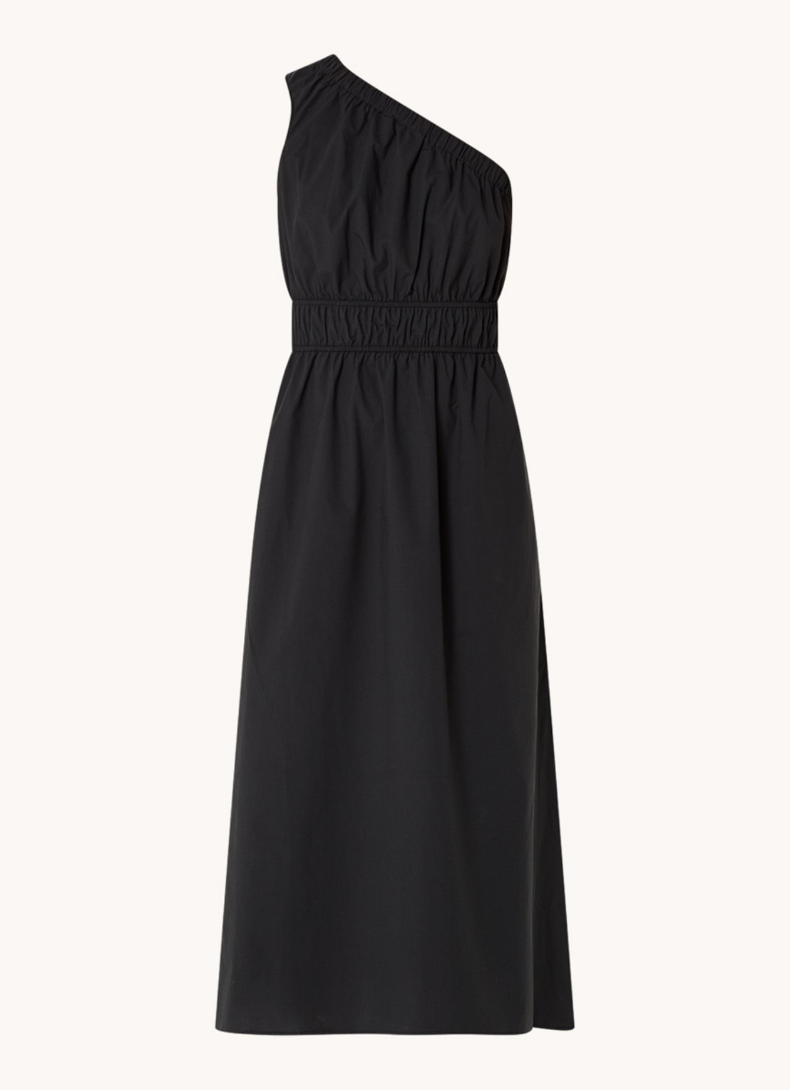 Rails Selani one shoulder midi jurk   - voorkant zwart