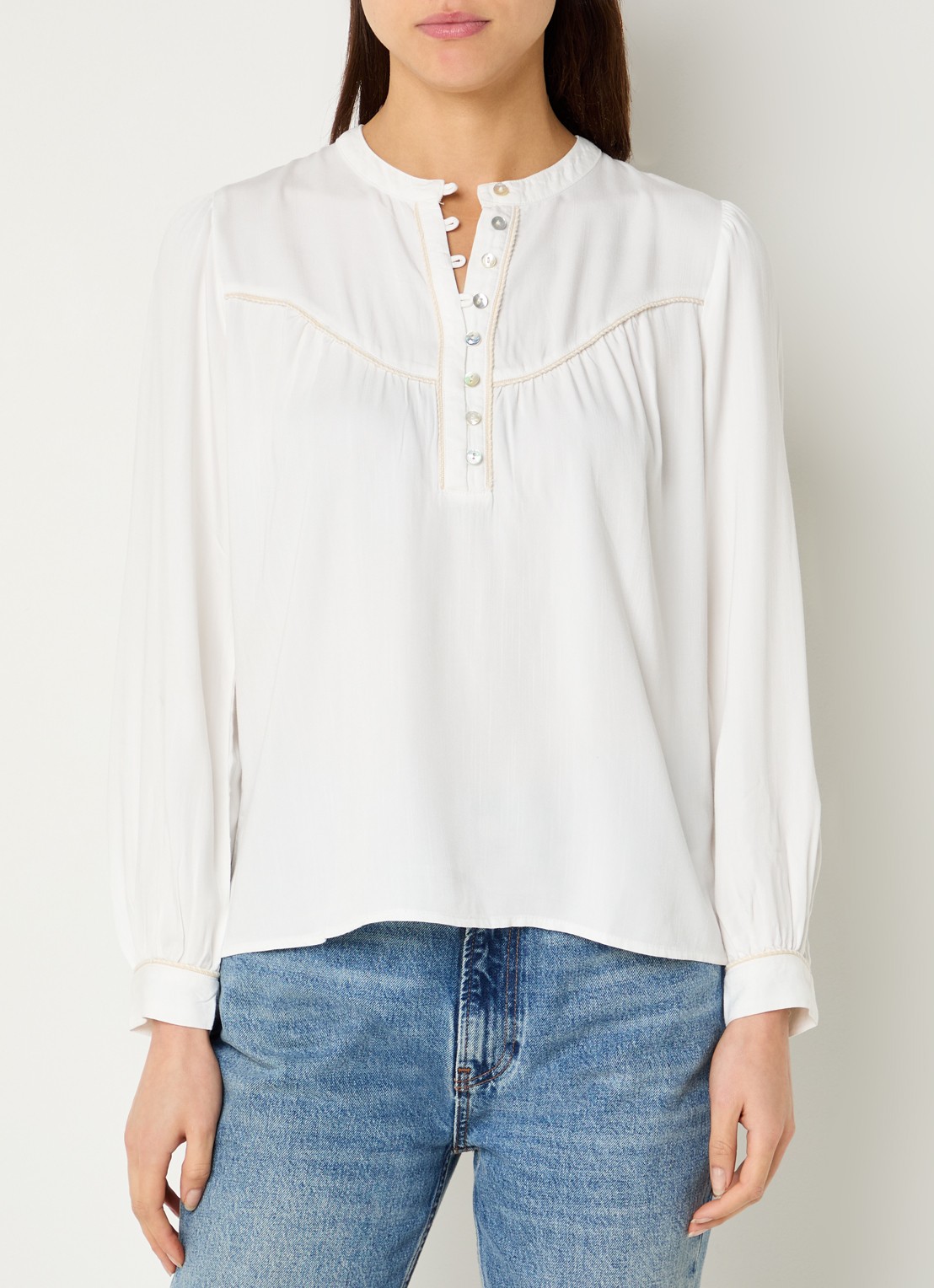 Rails Sunna tuniek met opstaande kraag - detail 3 gebroken wit