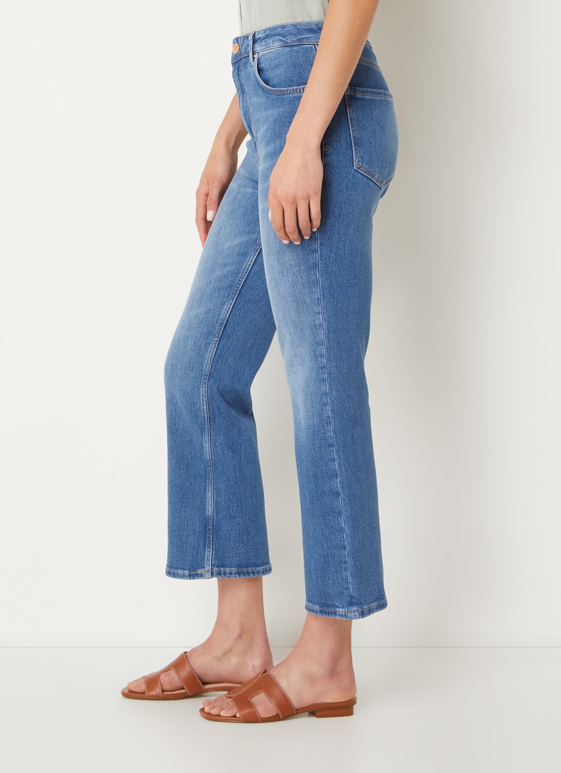 Rails Sunset high waist cropped flared jeans met medium wassing - detail 4 indigo