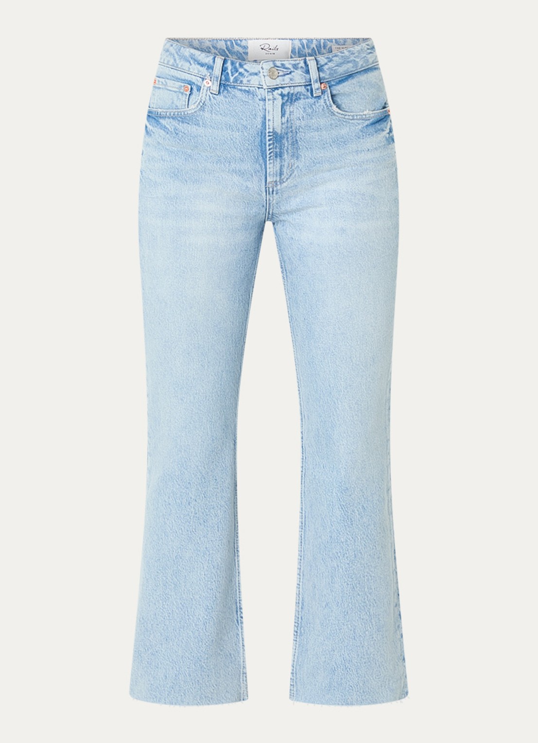 Rails Sunset high waist cropped straight leg jeans met lichte wassing - voorkant 2 indigo