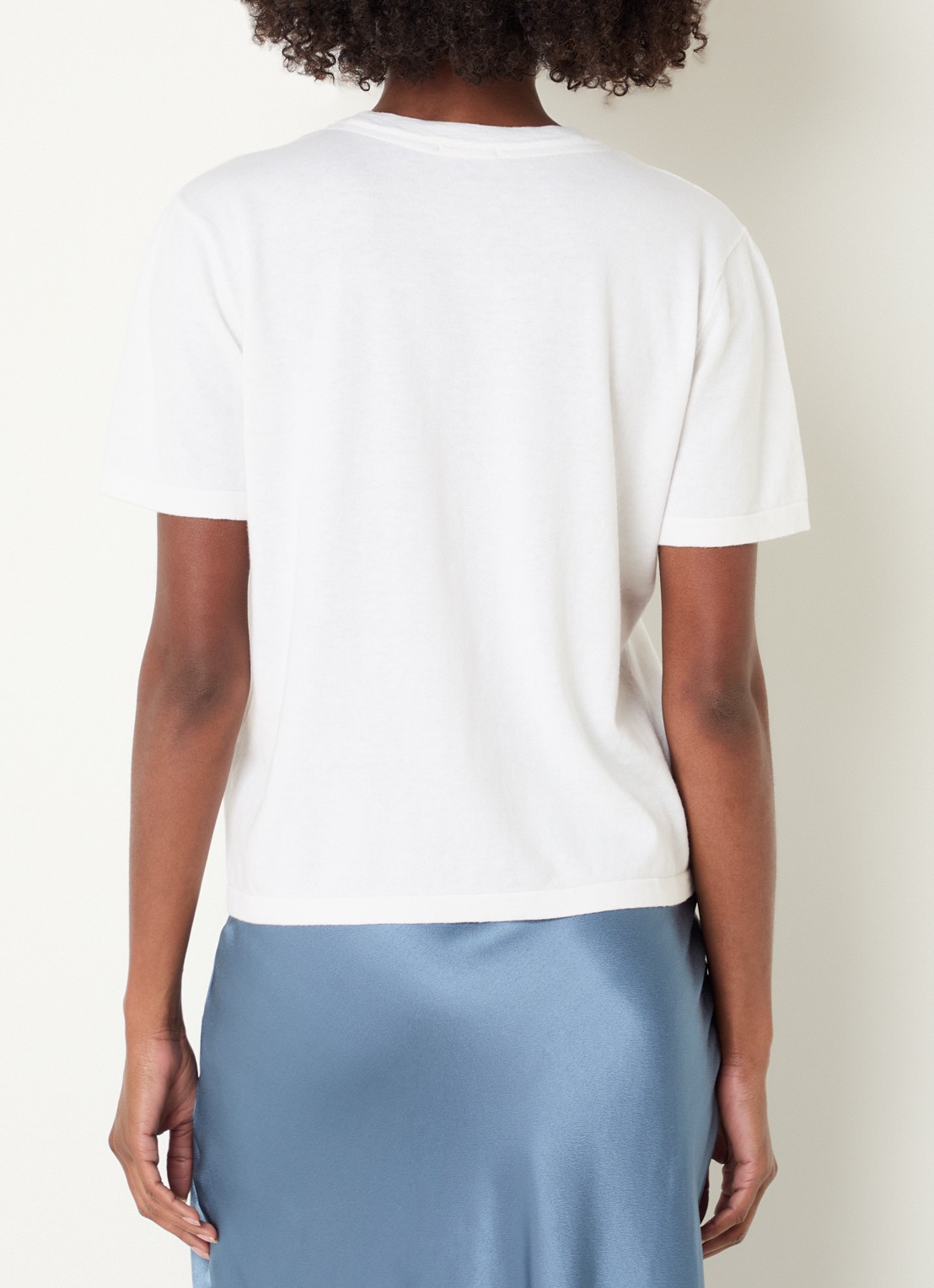 Rails T-shirt in kasjmierblend - achterkant wit