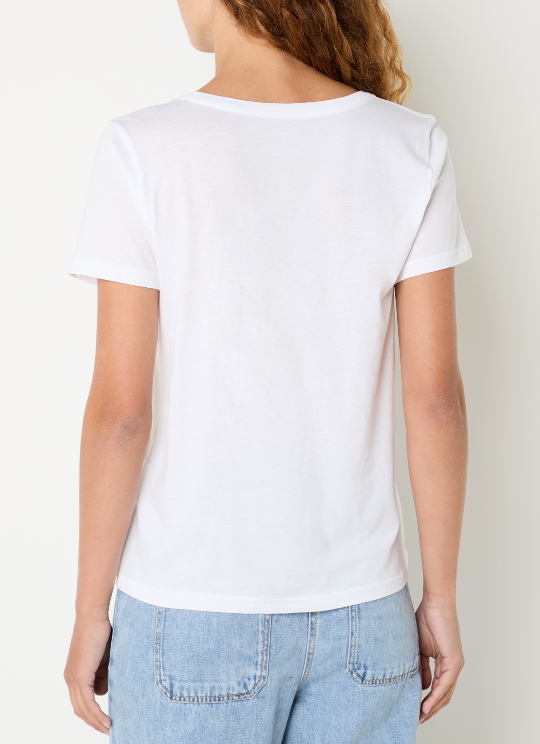 Rails T-shirt van  katoen met stretch - achterkant 4 wit