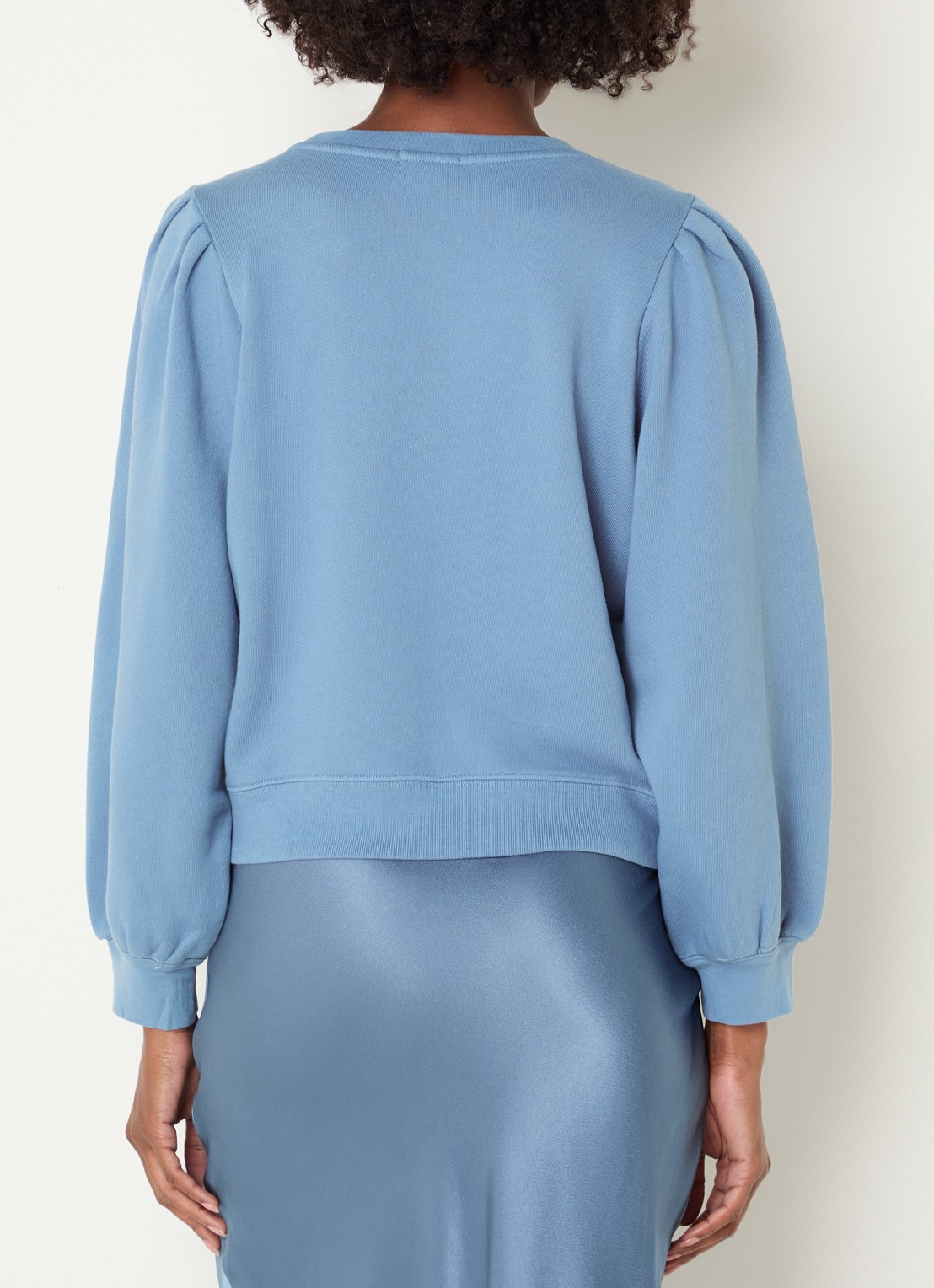 Rails Tiffany sweater met pofmouw - achterkant 2 staalblauw