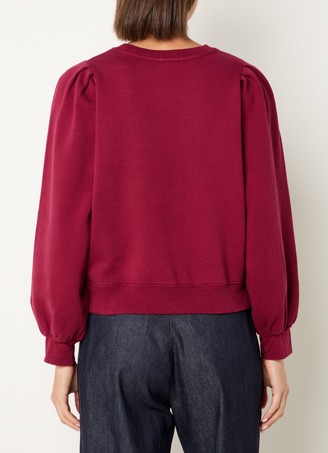 Rails Tiffany sweater met ronde hals - achterkant 4 donkerrood