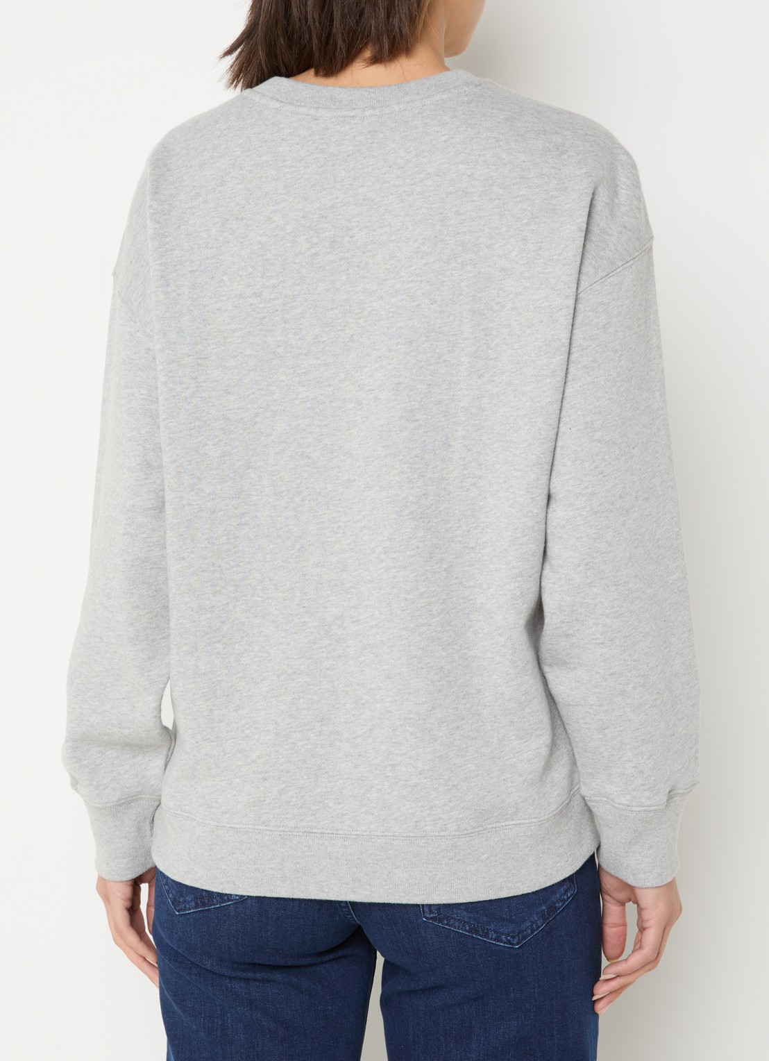 Rails Varsity sweater met logoprint - achterkant grijsmele