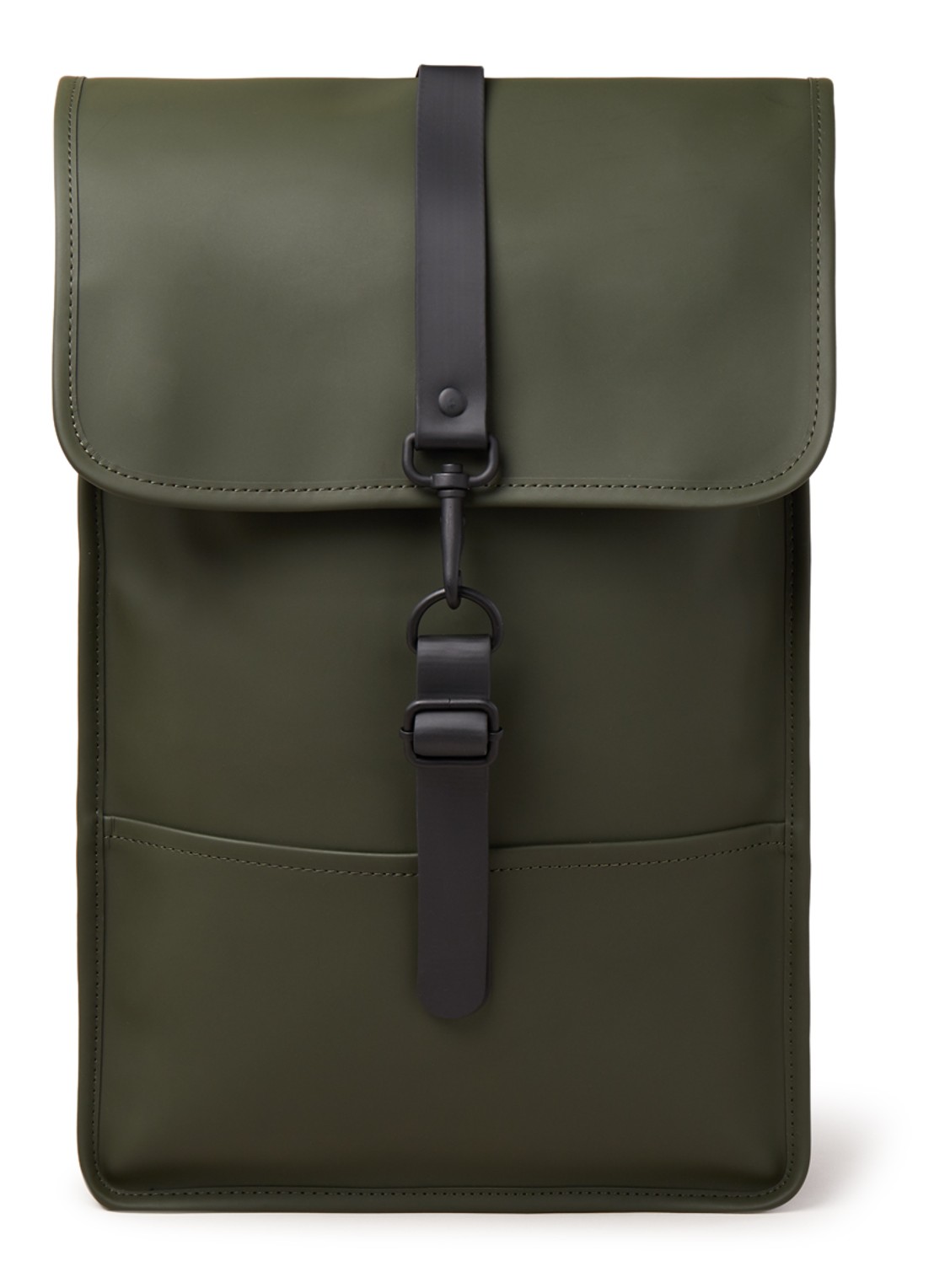Rains 1280 Mini waterdichte rugzak met 13 inch laptopvak - unisex - voorkant donkerkhaki