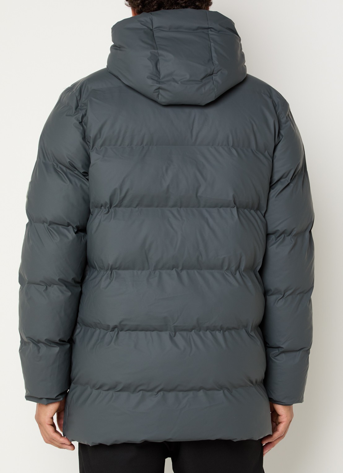 Rains Alta gewatteerde parka met capuchon - achterkant 2 grijs