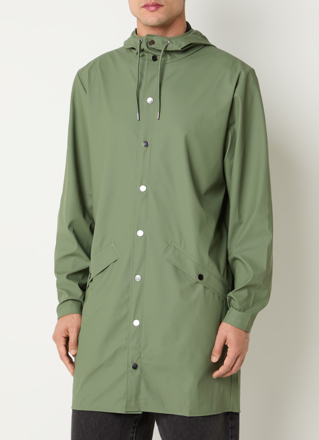Rains Bold regenjas met capuchon en klepzakken - detail 3 groen