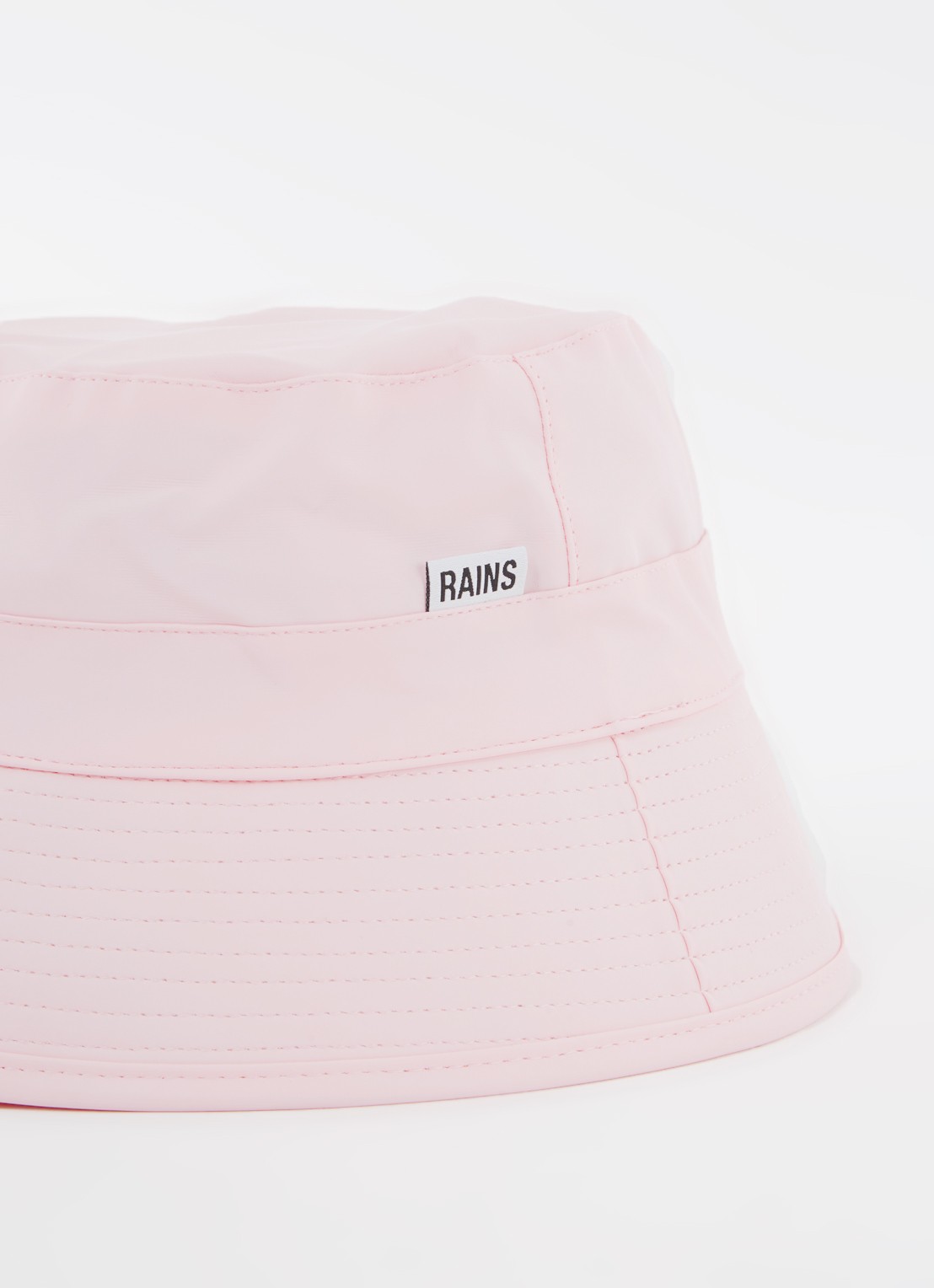 Rains Bucket hoed met logo - detail roze