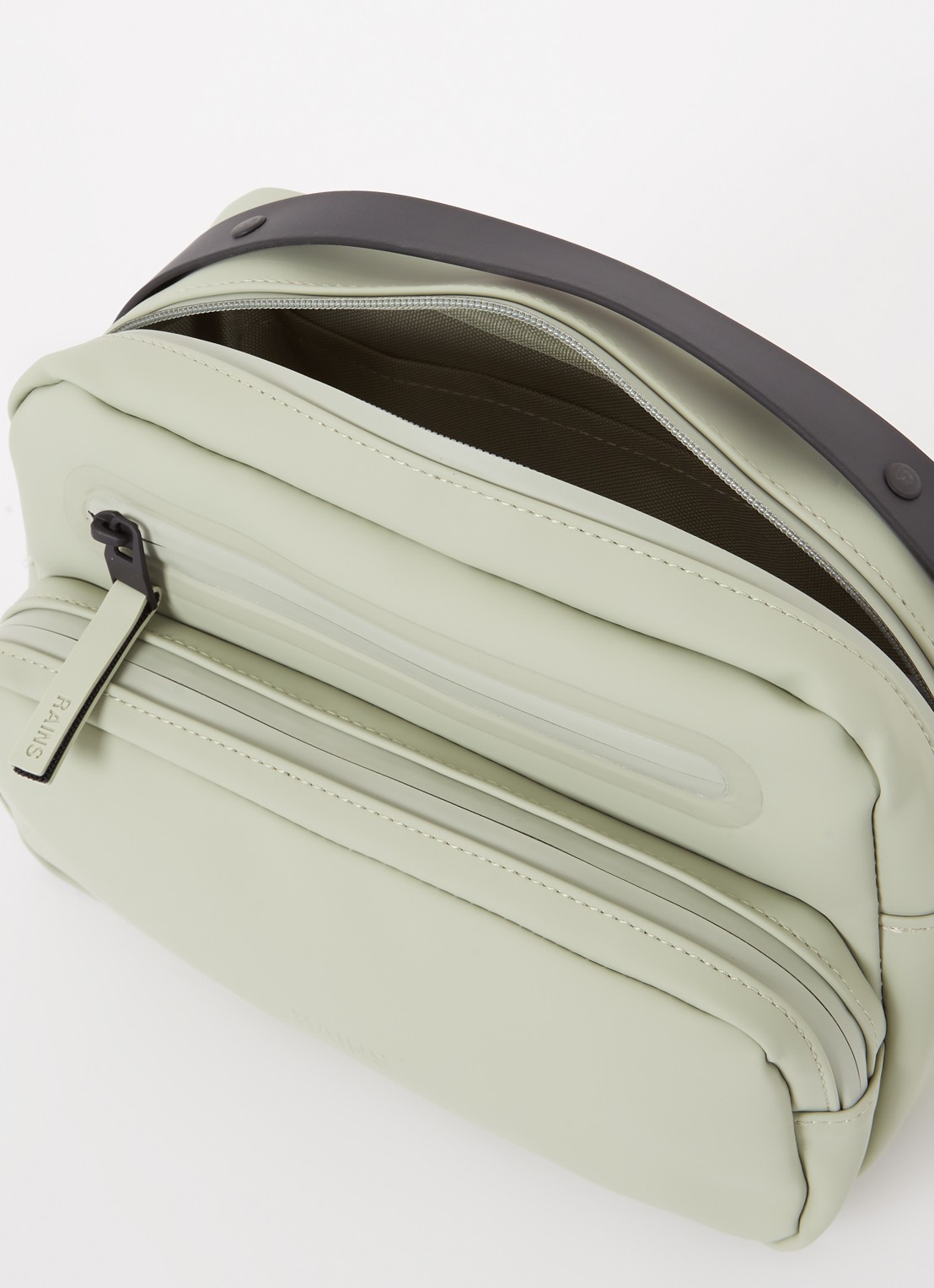 Rains Cargo Box schoudertas met afneembare schouderriem - detail 3 lindegroen