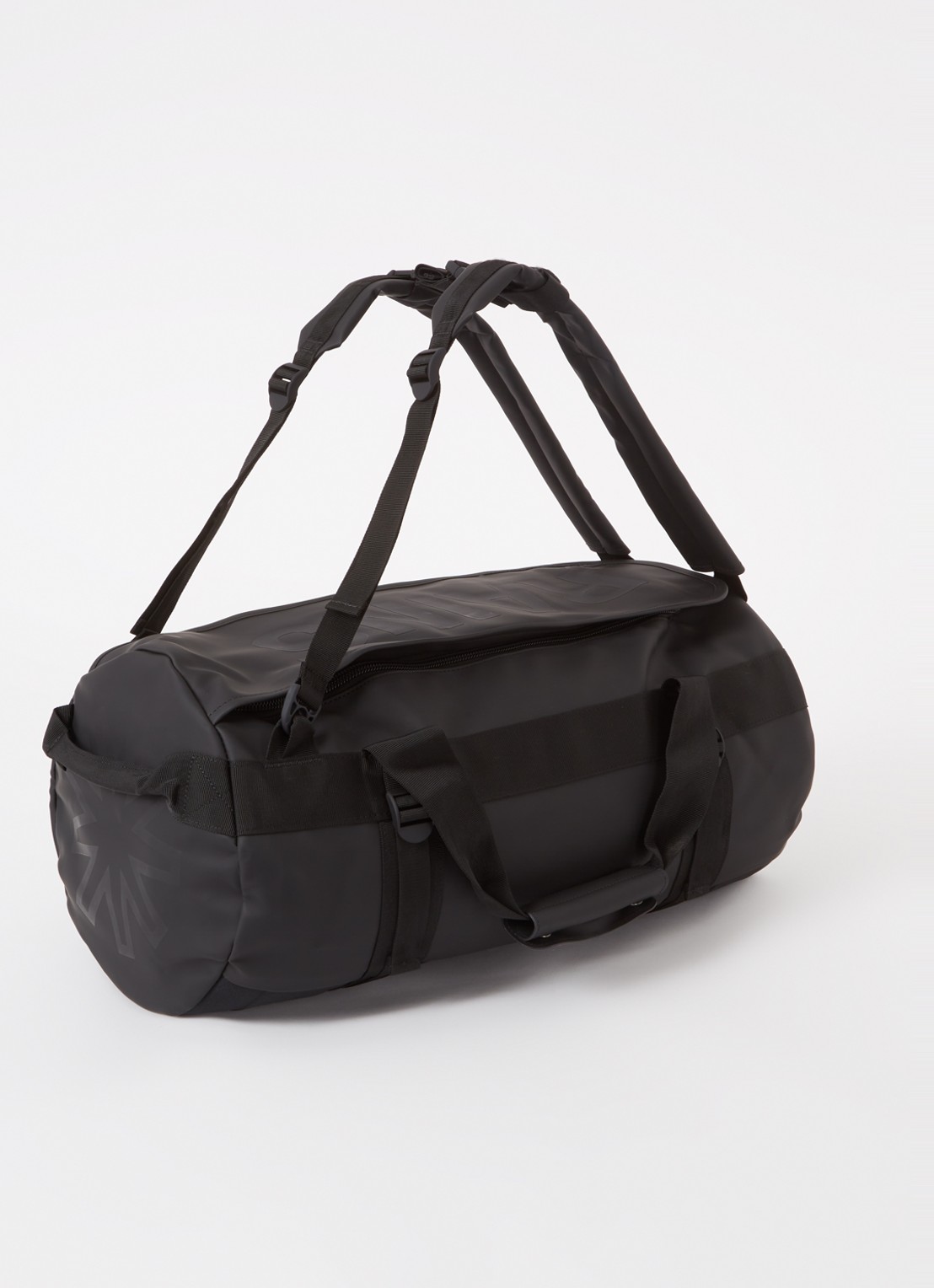 Rains  Duffel sporttas met logo - achterkant 2 zwart