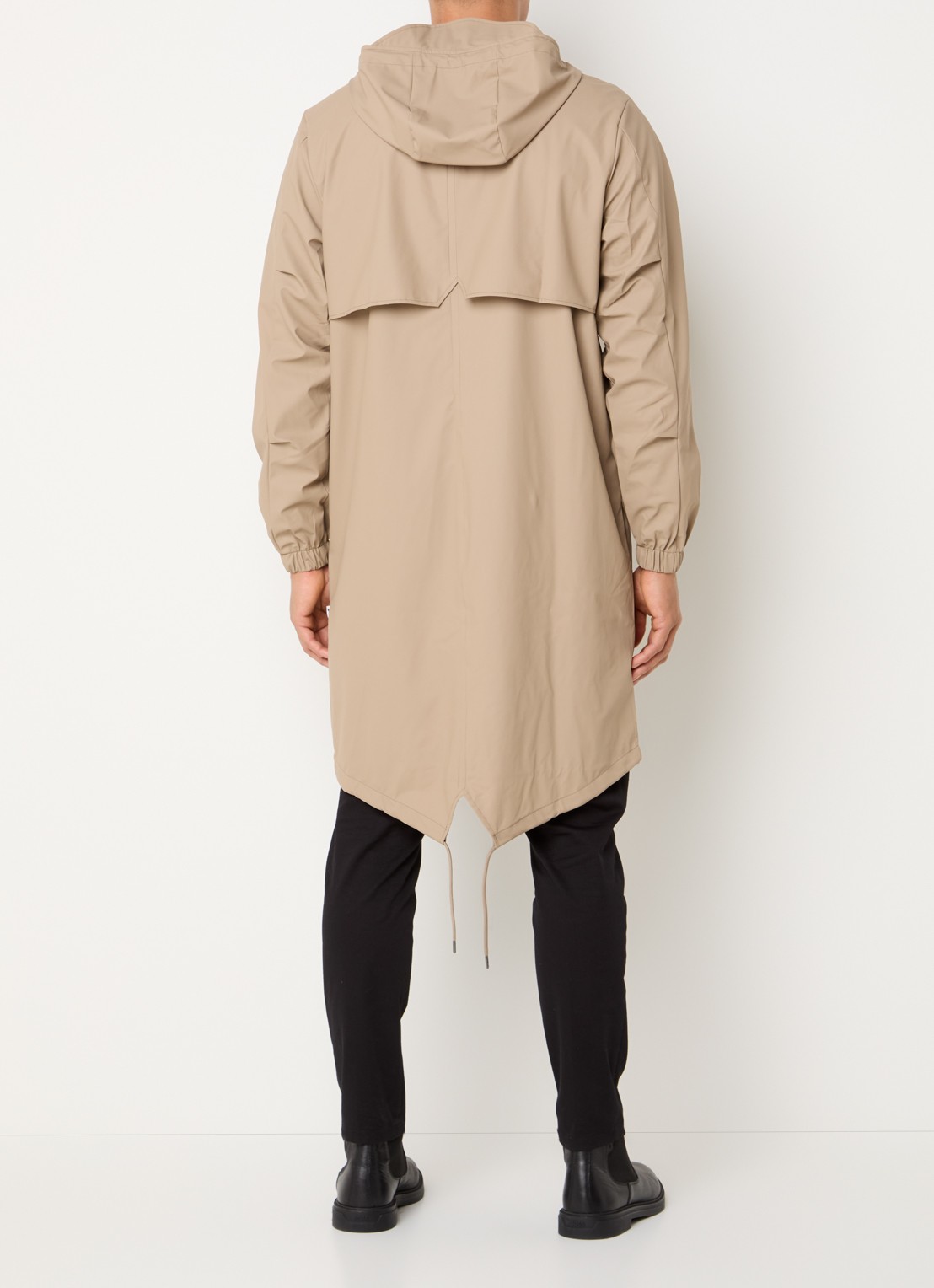 Rains Fishtail parka met capuchon en waterafstotende coating - achterkant 3 beige
