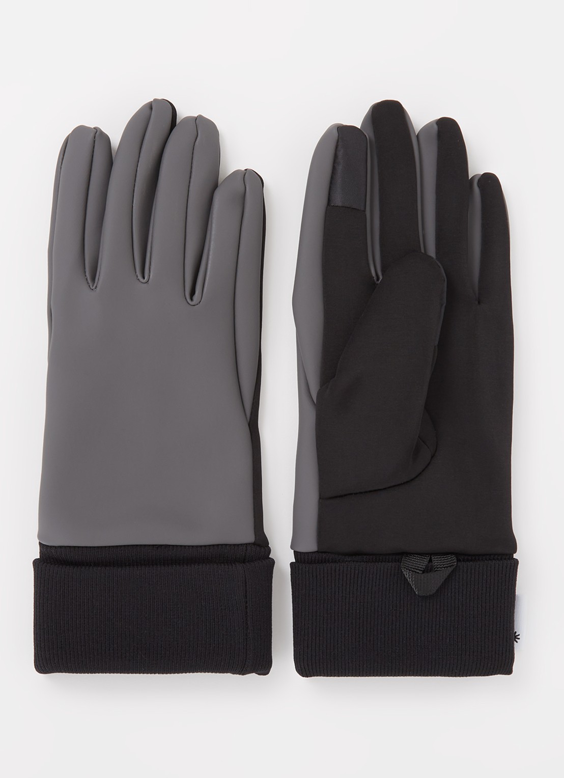 Rains Handschoenen met waterafstotende coating en touchscreen functie - voorkant grijs
