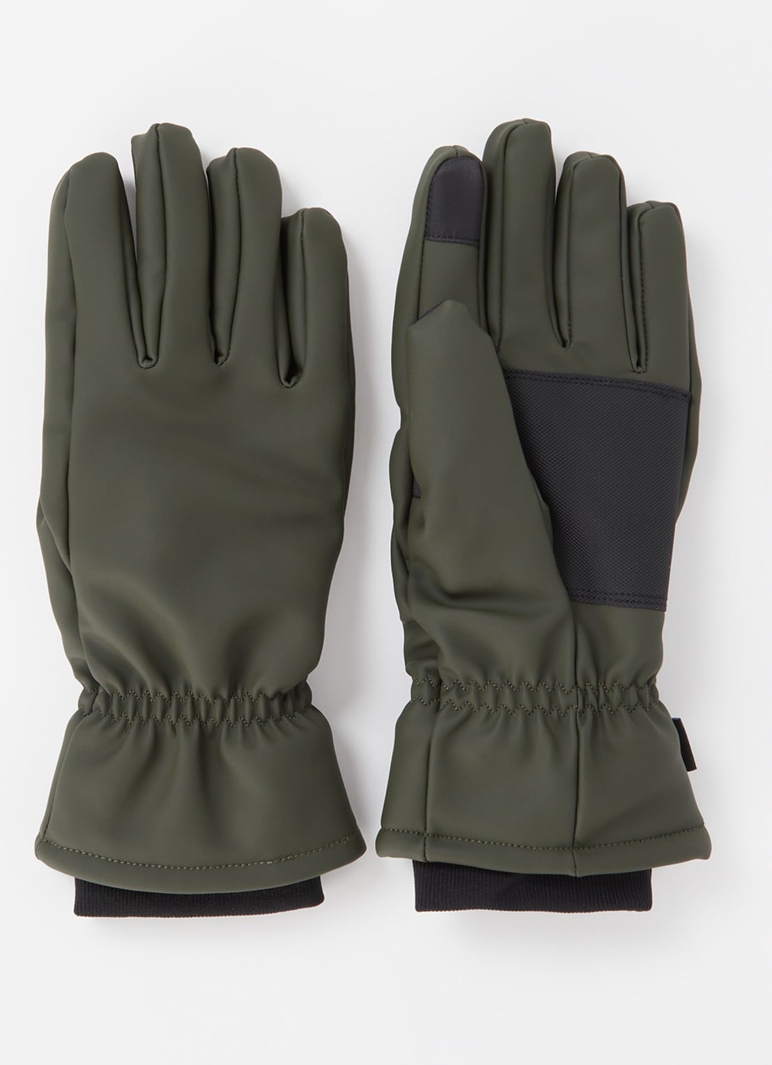 Rains Handschoenen met waterafstotende coating - voorkant bronsgroen