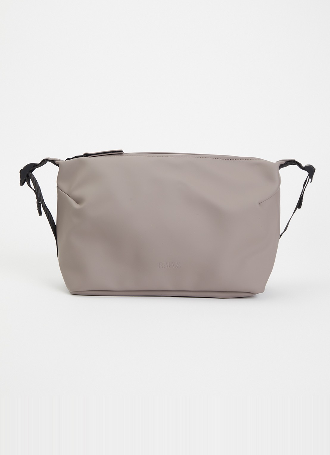 Rains Hilo Large toillettas met waterafstotende coating - voorkant donkerbeige
