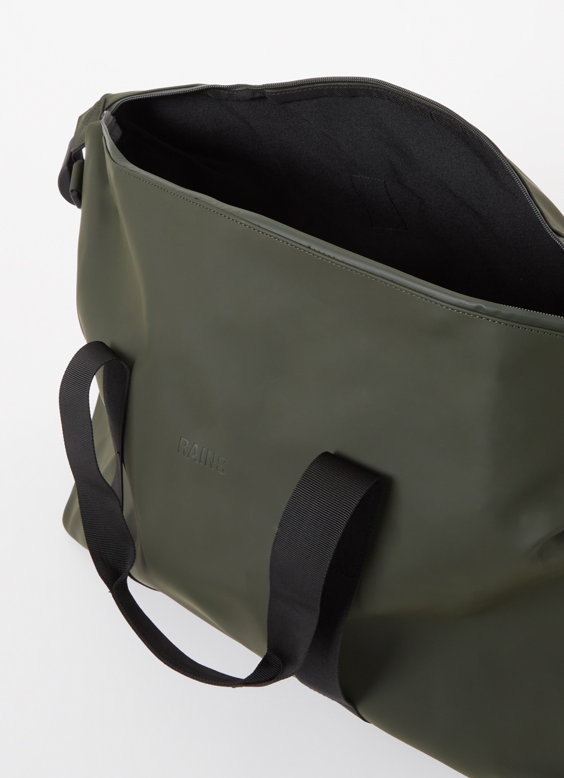Rains Hilo small weekendtas met waterafstotende coating - detail 3 legergroen