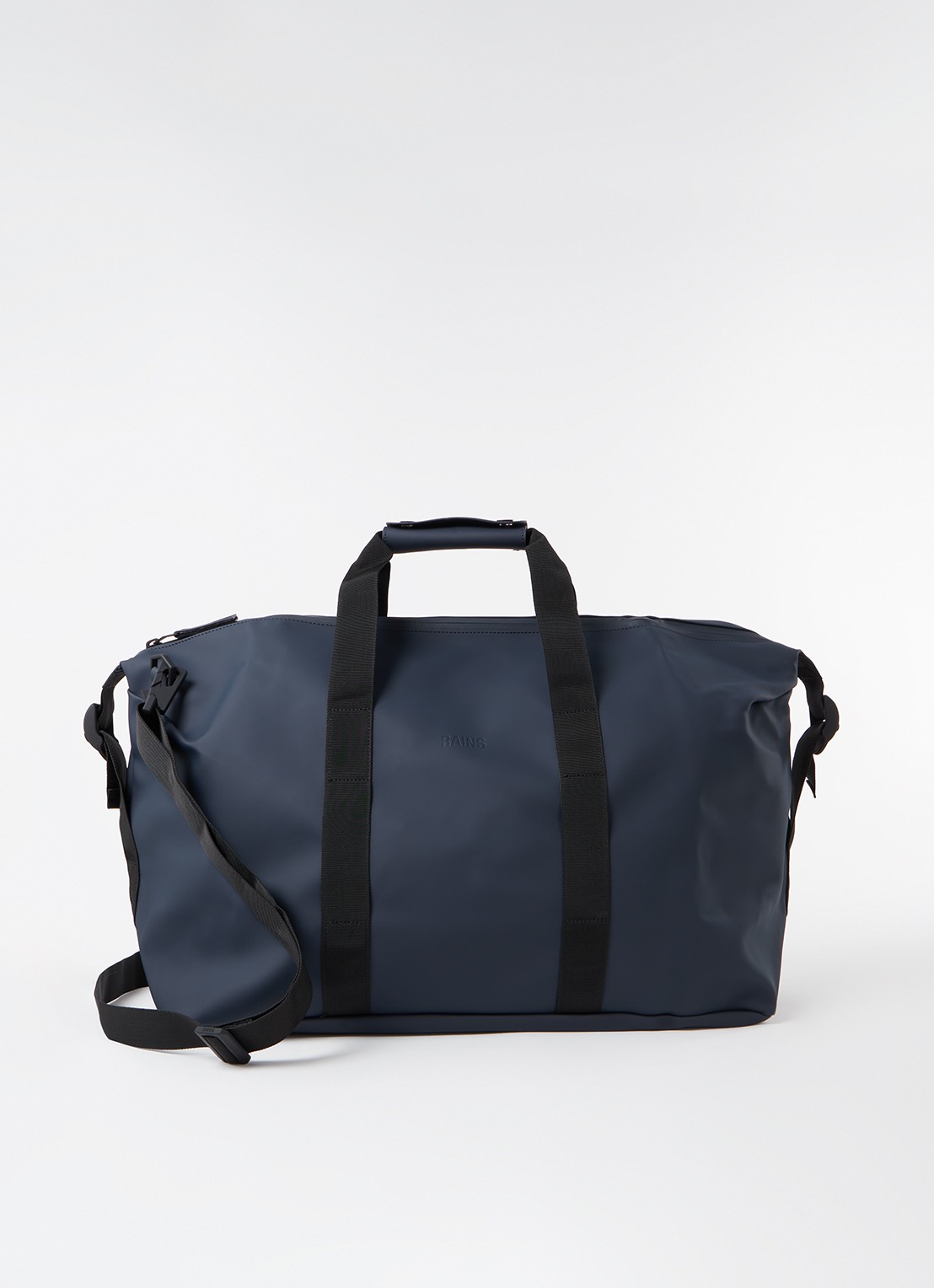 Rains Hilo weekendtas met waterafstotende coating - voorkant donkerblauw