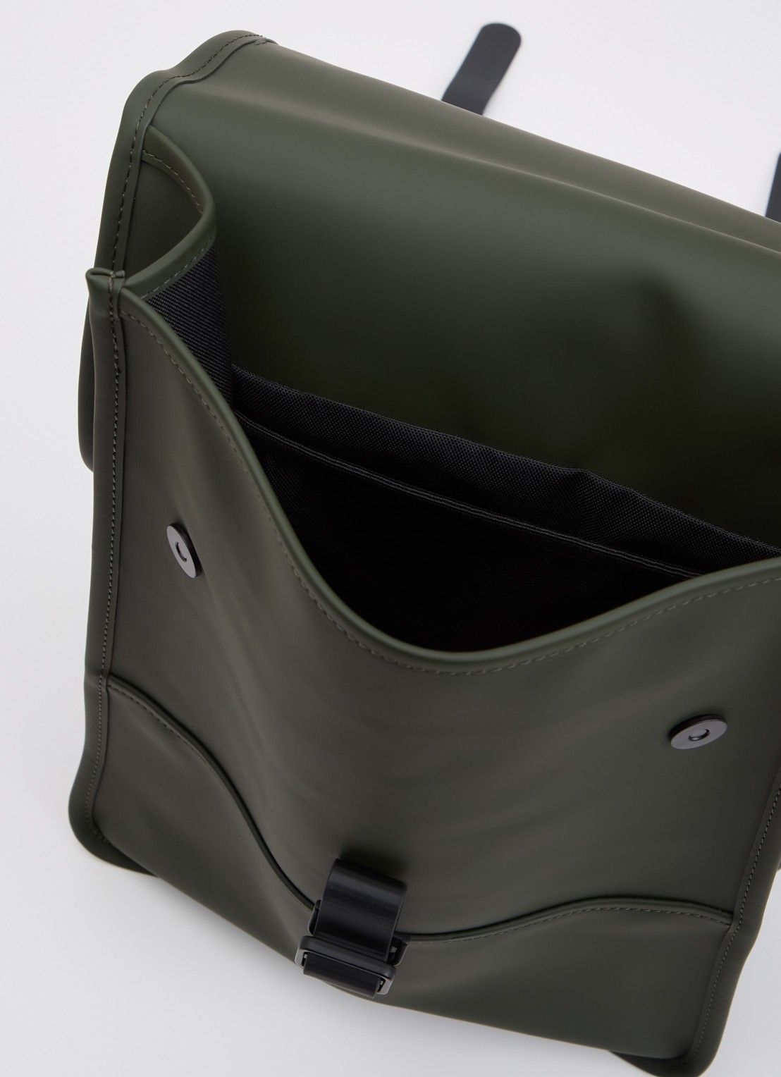 Rains Mini W3 rugzak met 15 inch laptopvak en waterafstotende coating - detail 3 groen