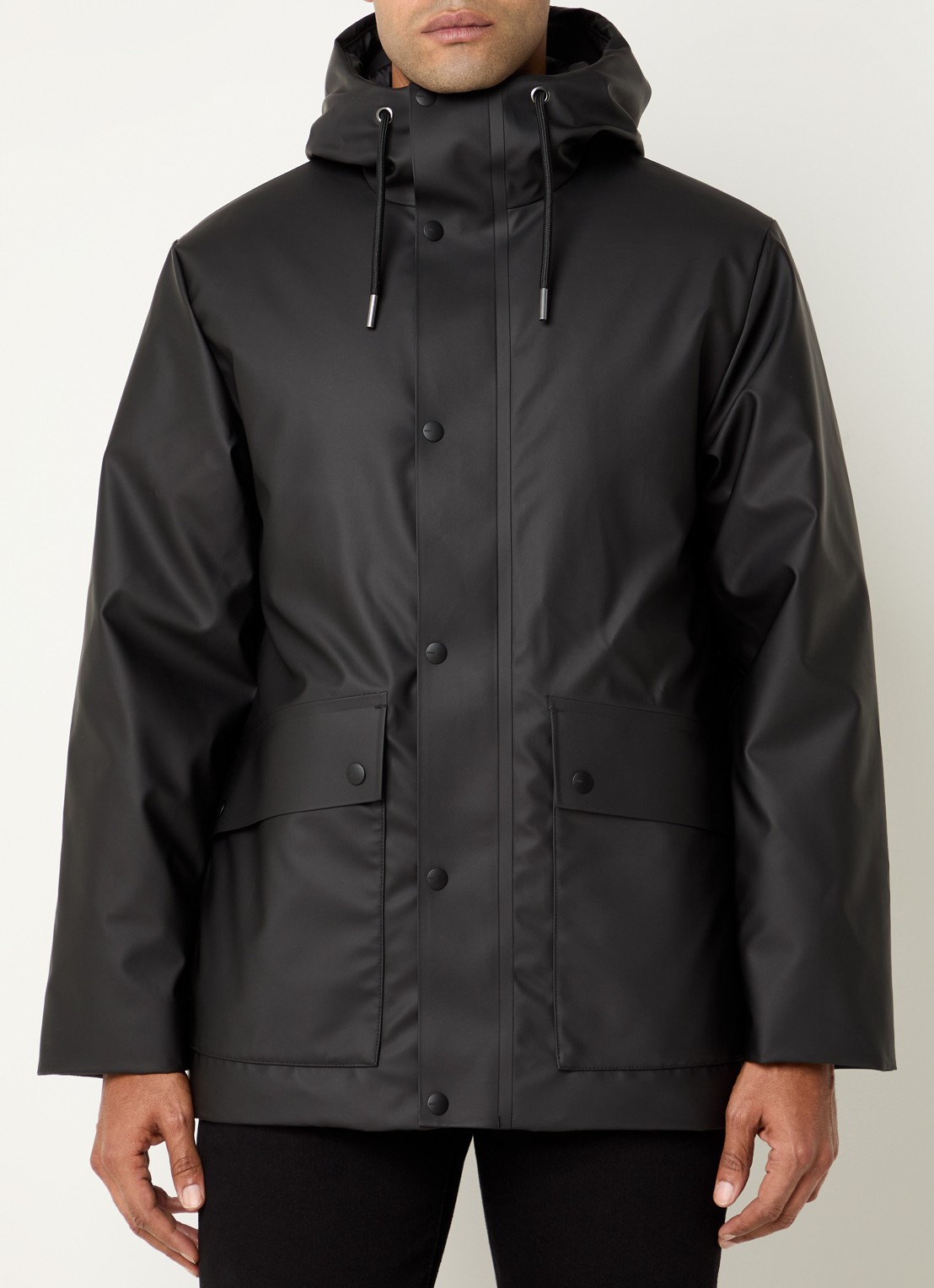 Rains Nome gewatteerde parka met klepzakken  - detail 4 zwart