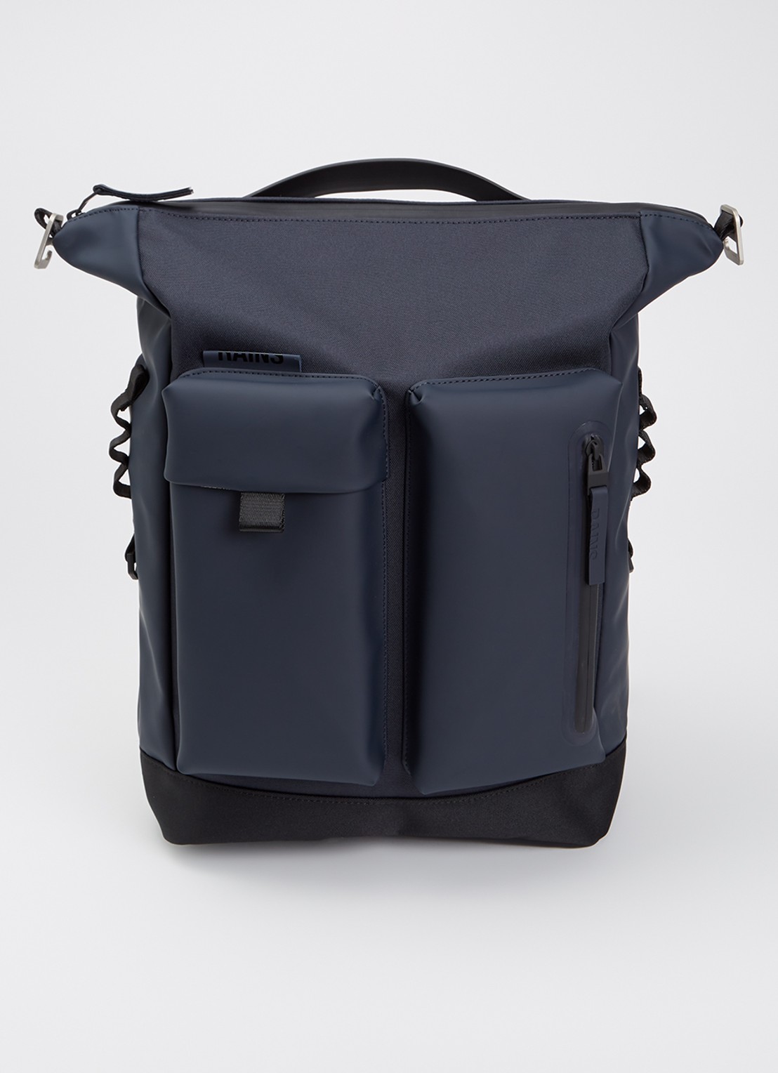 Rains Otaru rugzak met 16 inch laptopvak en waterafstotende coating - voorkant donkerblauw