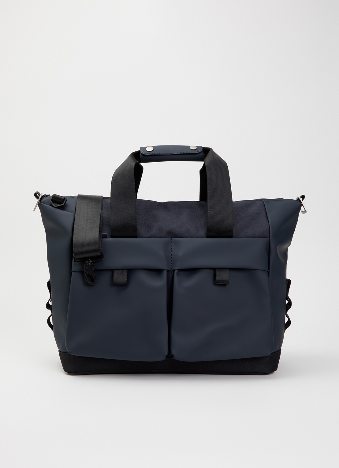 Rains Otaru Small weekendtas met waterafstotende coating - voorkant 2 donkerblauw