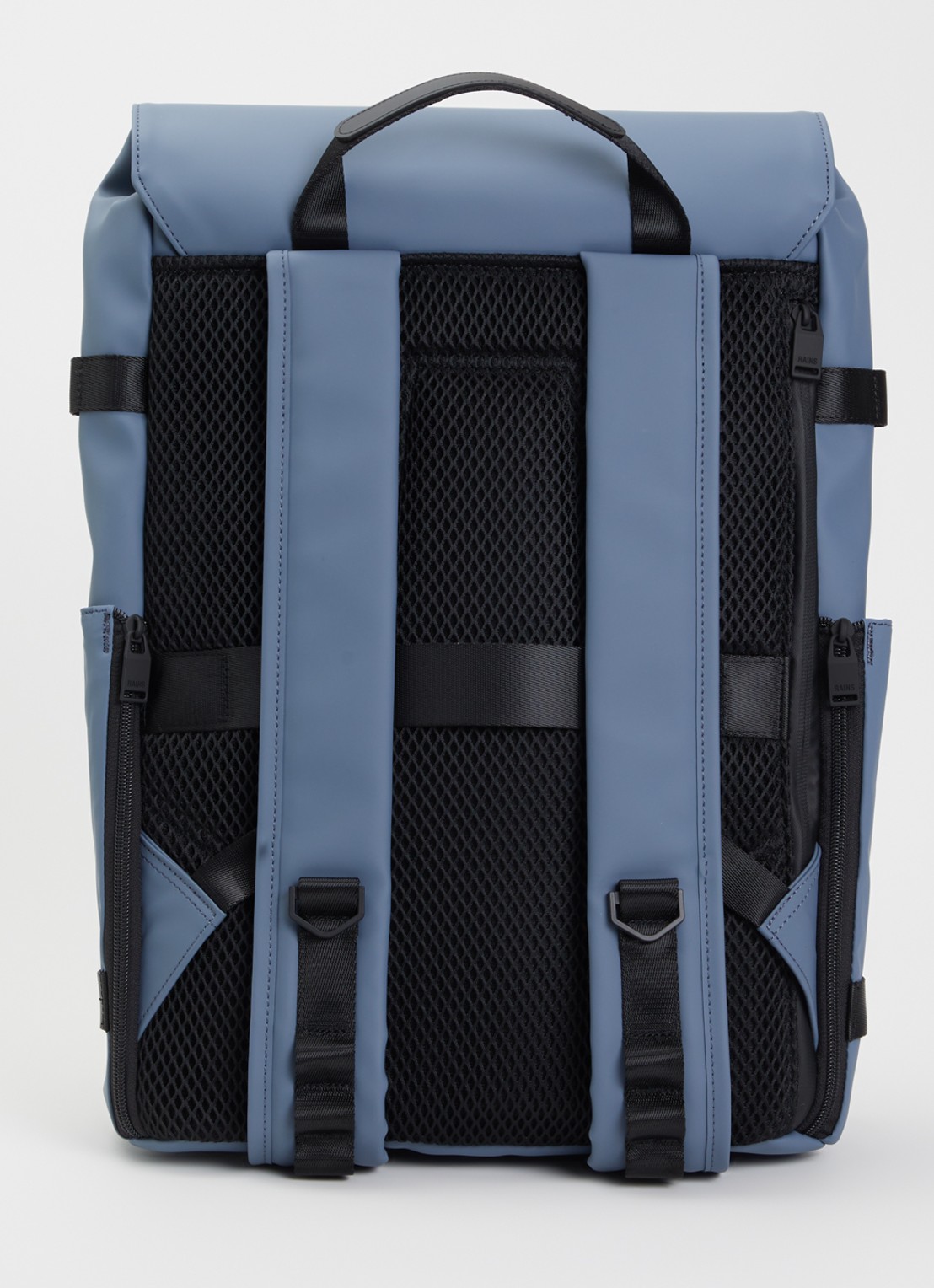 Rains OTG rugzak met waterafstotende coating - achterkant 2 blauw