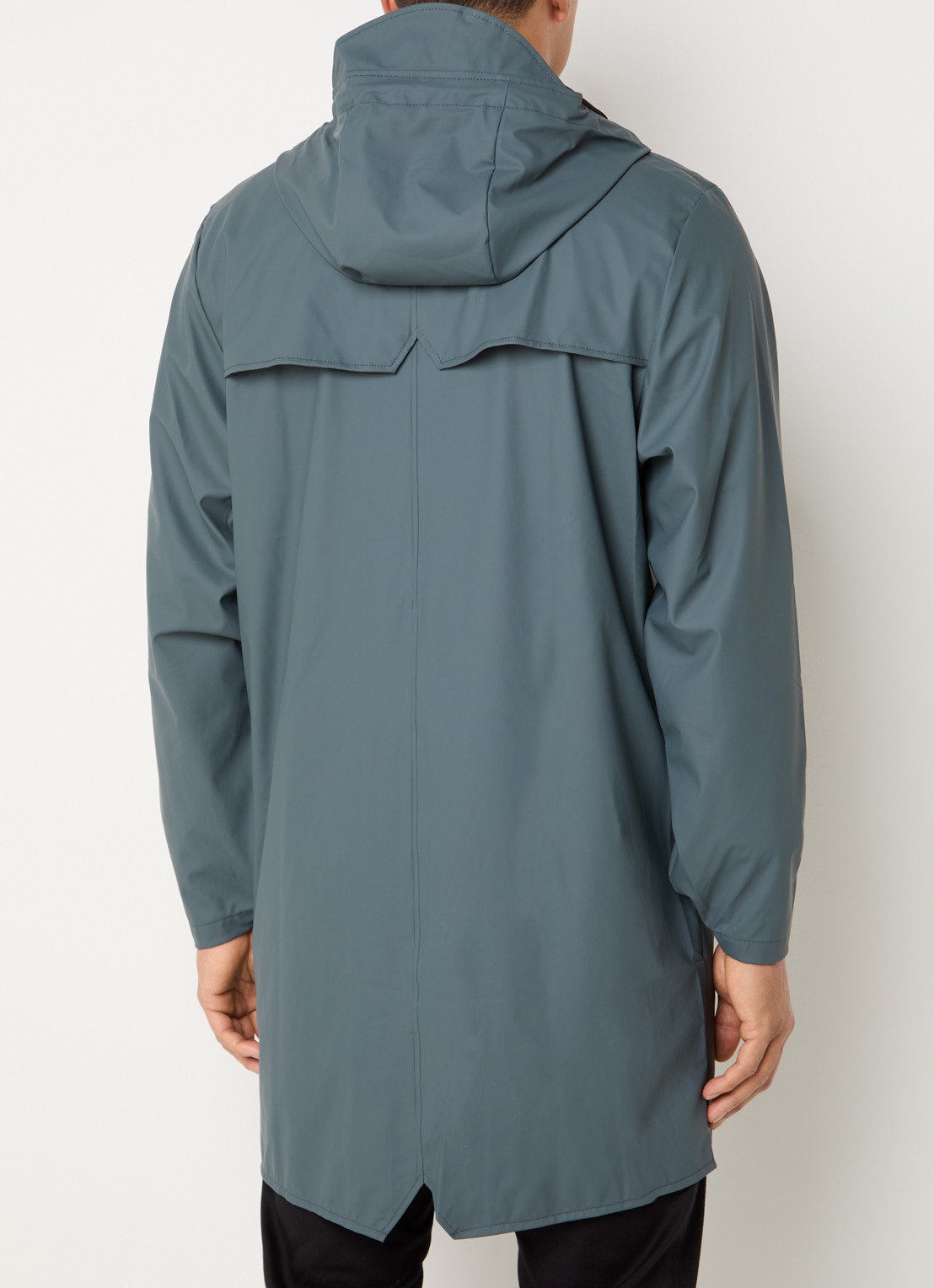 Rains Parka met capuchon en waterafstotende coating - achterkant 2 petrol