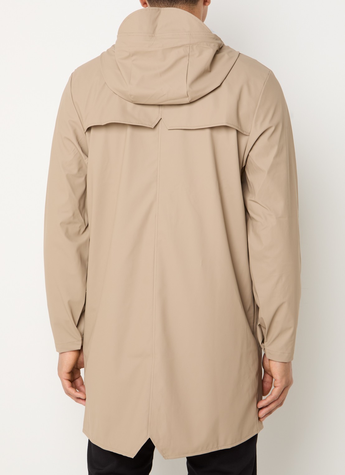 Rains Parka met capuchon en waterafstotende coating - achterkant 4 beige