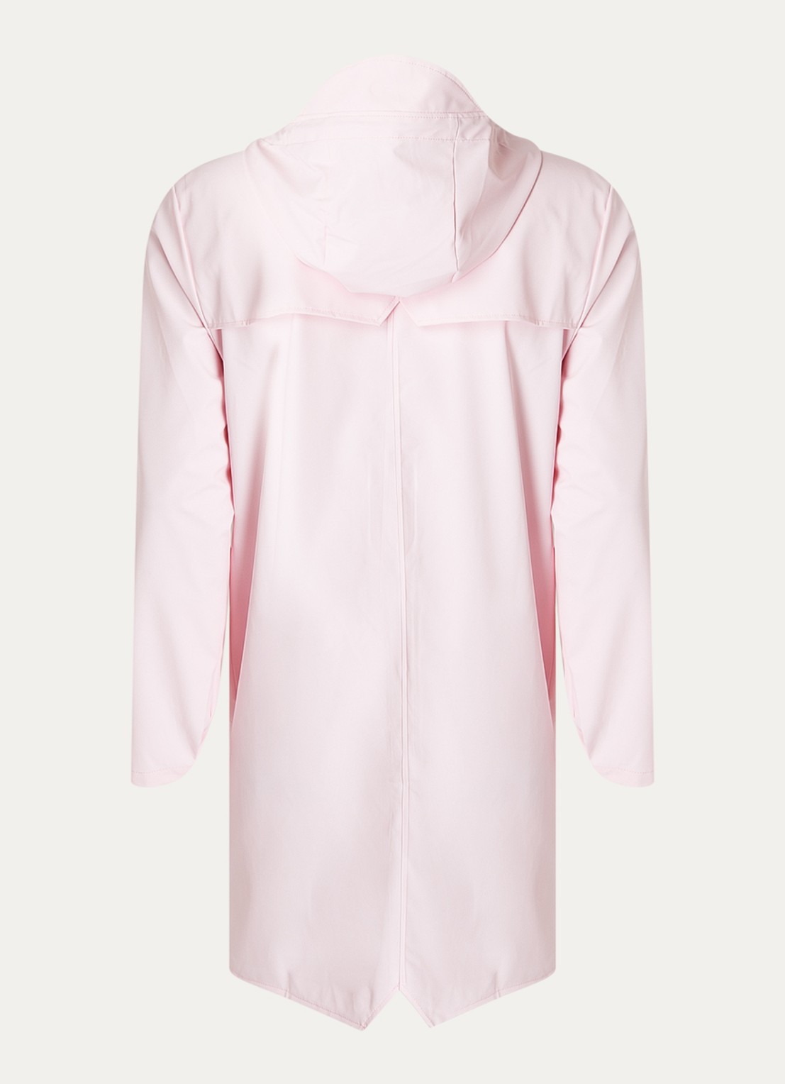 Rains Regenjas met capuchon en klepzakken - unisex - achterkant 2 lichtroze