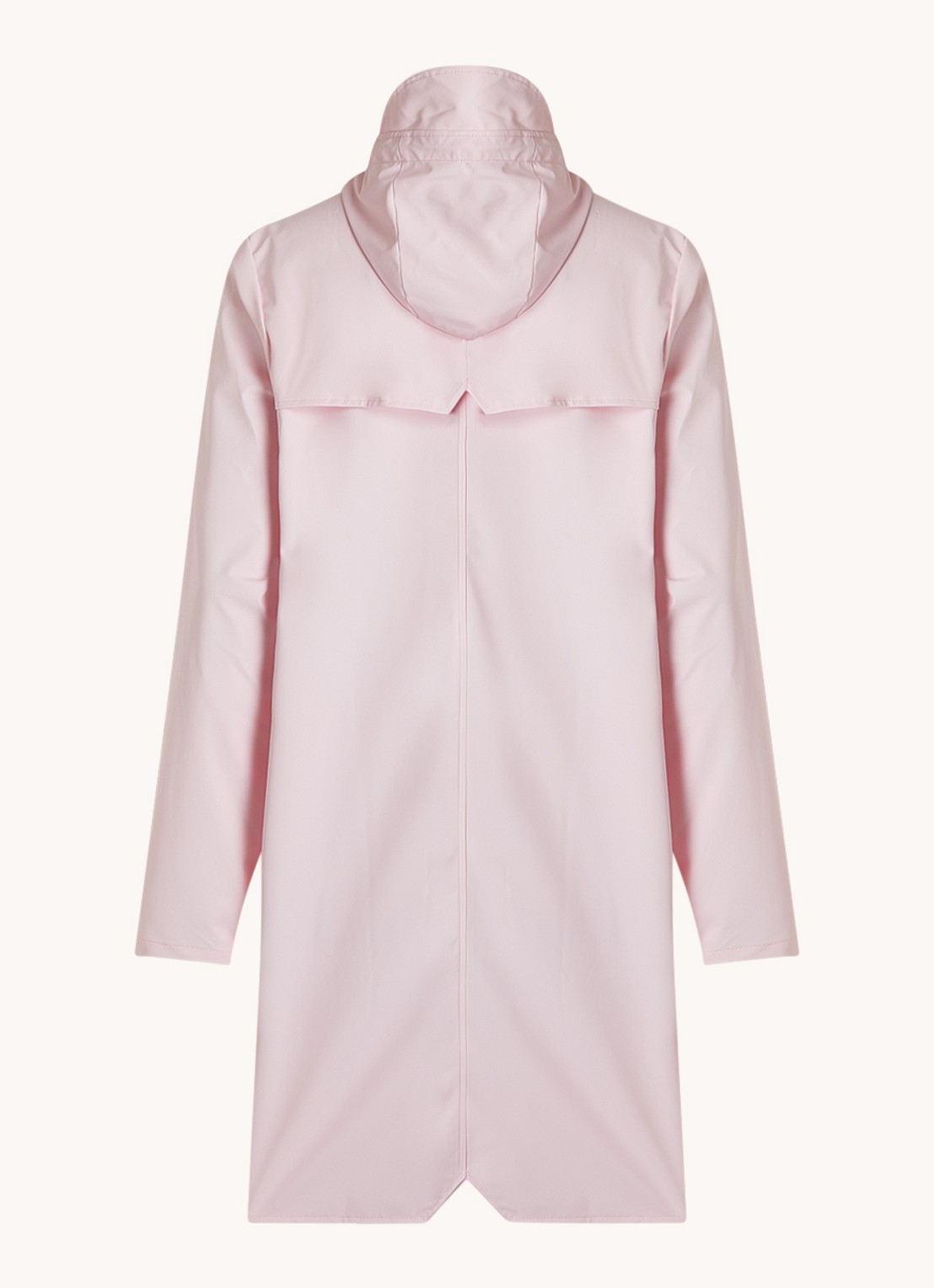 Rains Regenjas met capuchon en klepzakken - unisex - achterkant 3 lichtroze