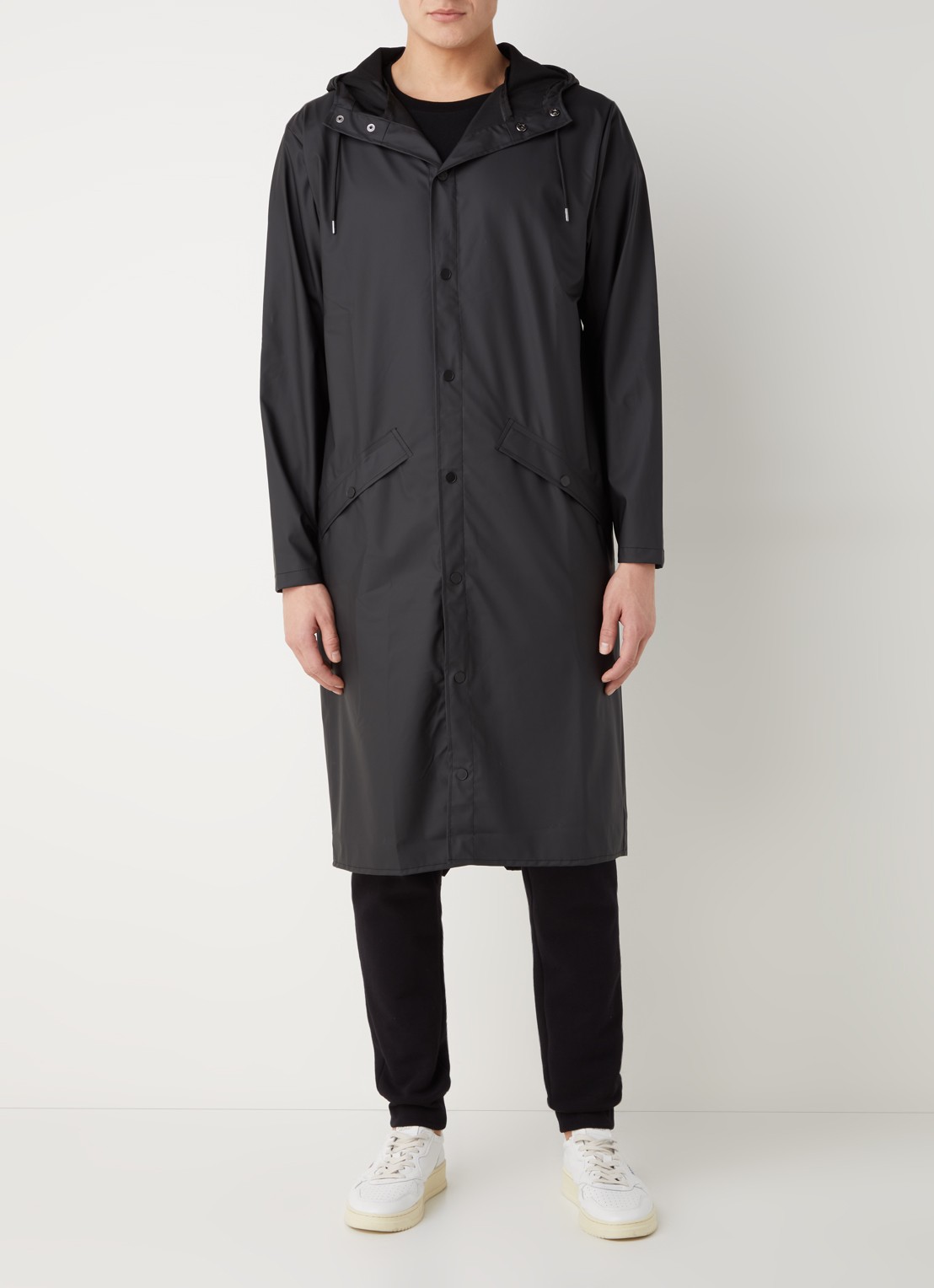Rains Regenjas met klepzakken en capuchon - detail 3 zwart