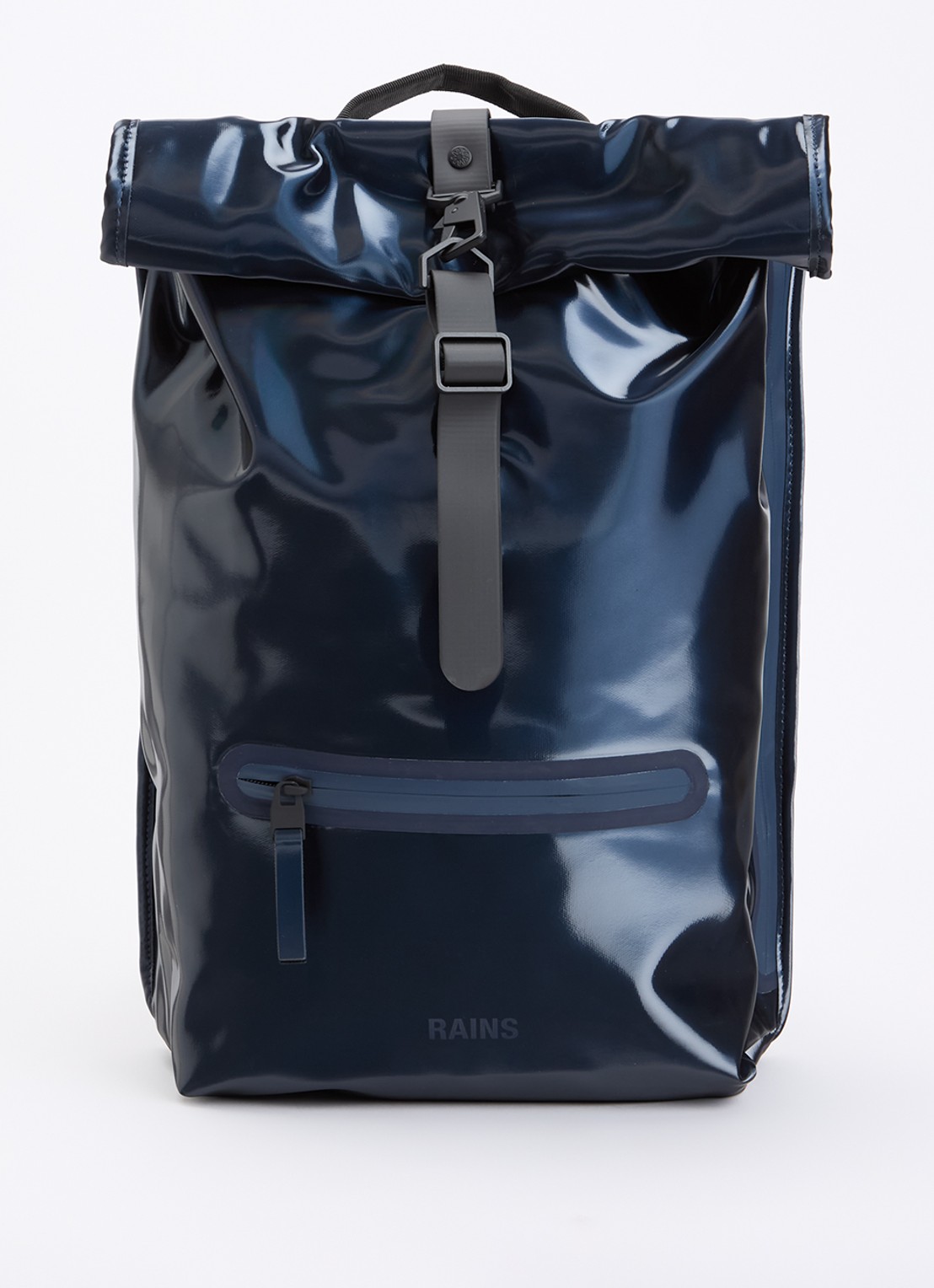 Rains Rolltop rugzak met waterafstotende coating en 15 inch laptopvak - voorkant olijfgroen
