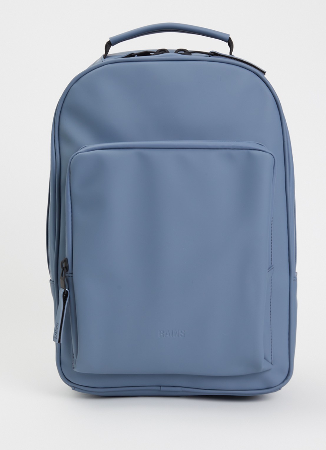 Rains Rugzak met 12 inch laptopvak en waterafstotende coating - voorkant 3 blauw