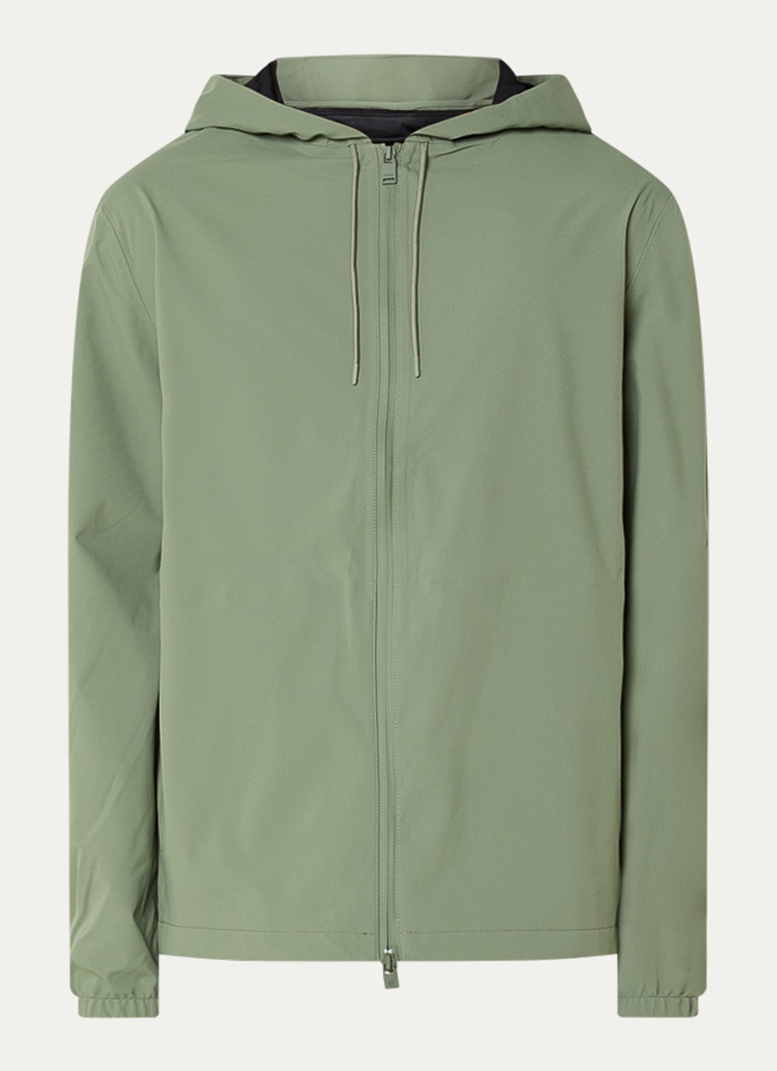 Rains Suva softshell jack met capuchon - voorkant 2 groen