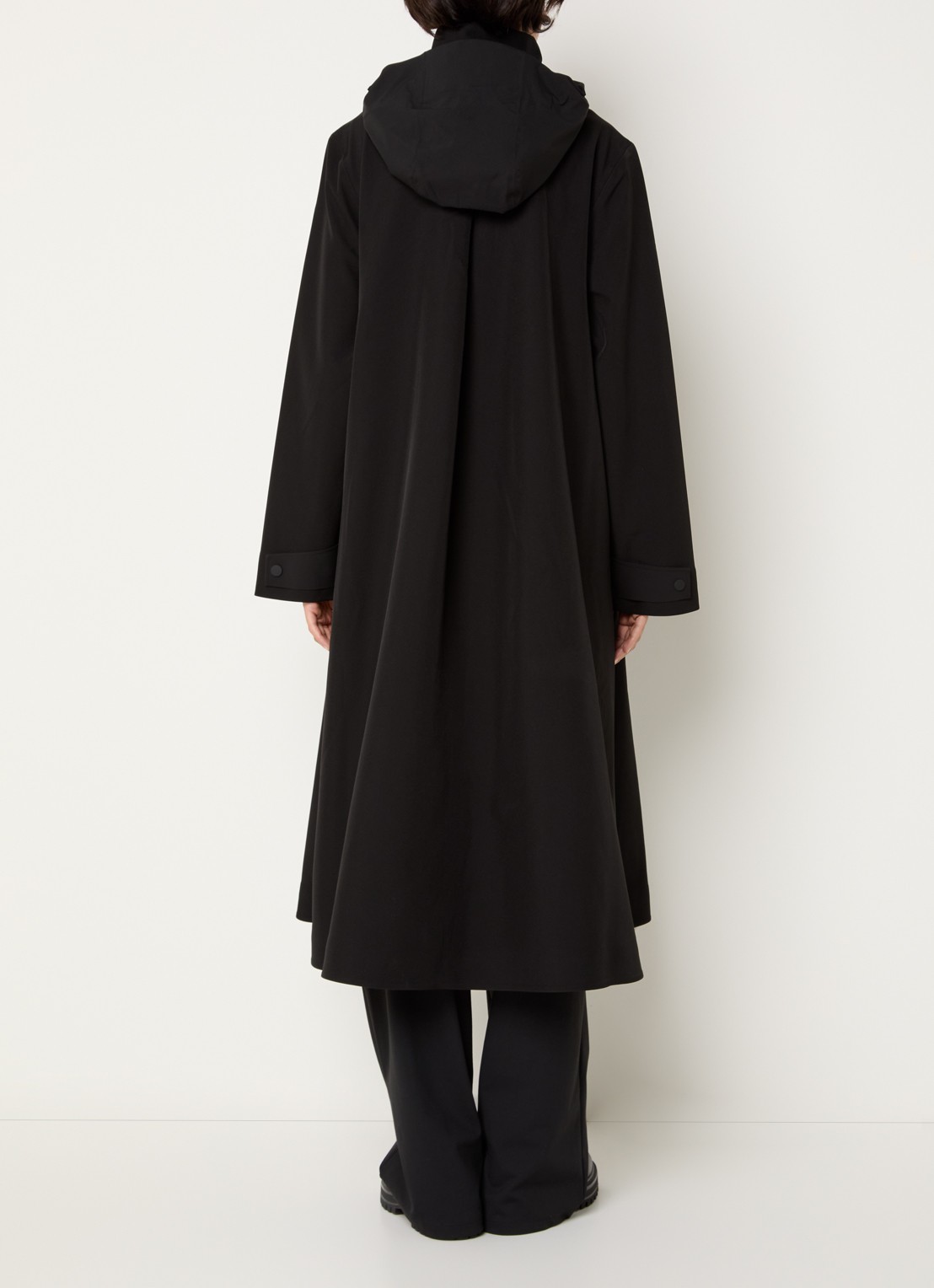Rains Suva softshell jas met capuchon en steekzakken - achterkant 2 zwart