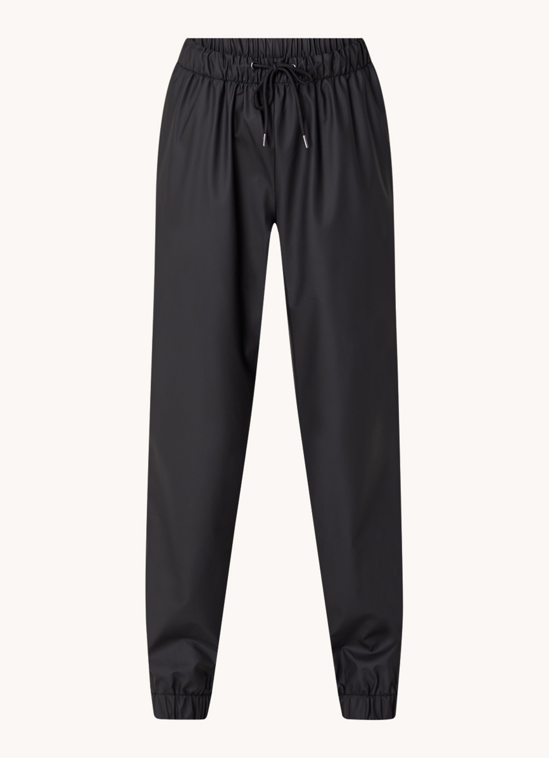Rains Tapered fit joggingbroek met waterafstotende coating - voorkant 2 zwart