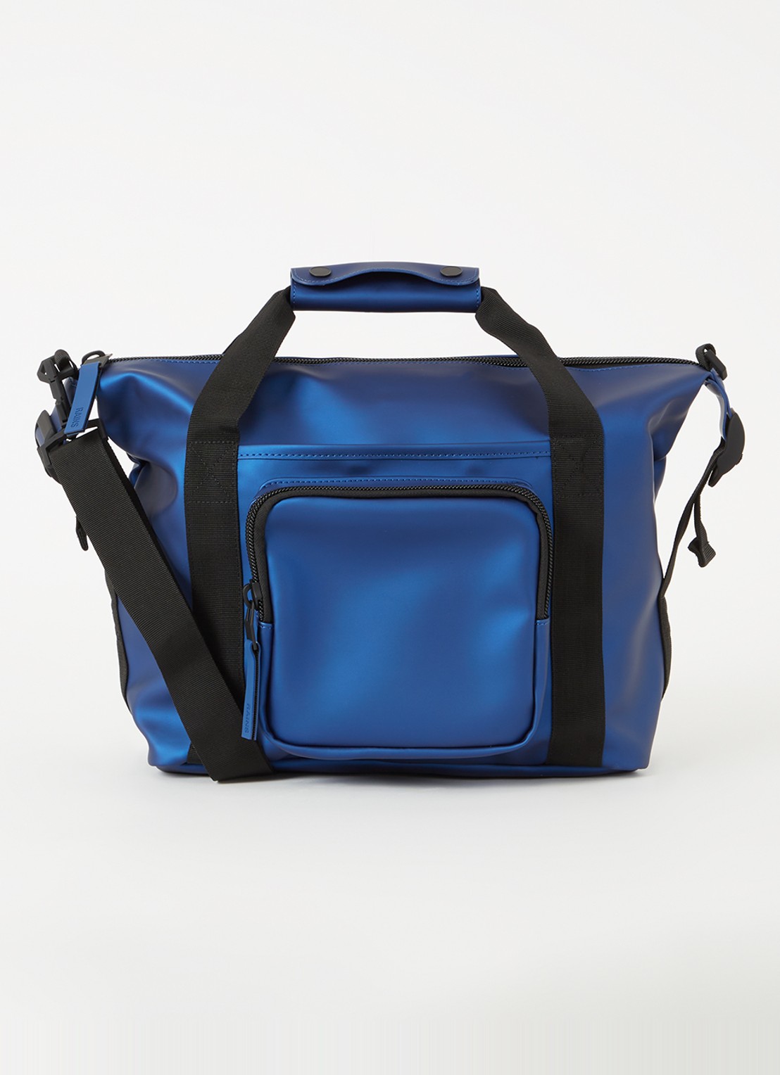 Rains Texel Kit weekendtas met waterafstotende coating - voorkant royalblauw