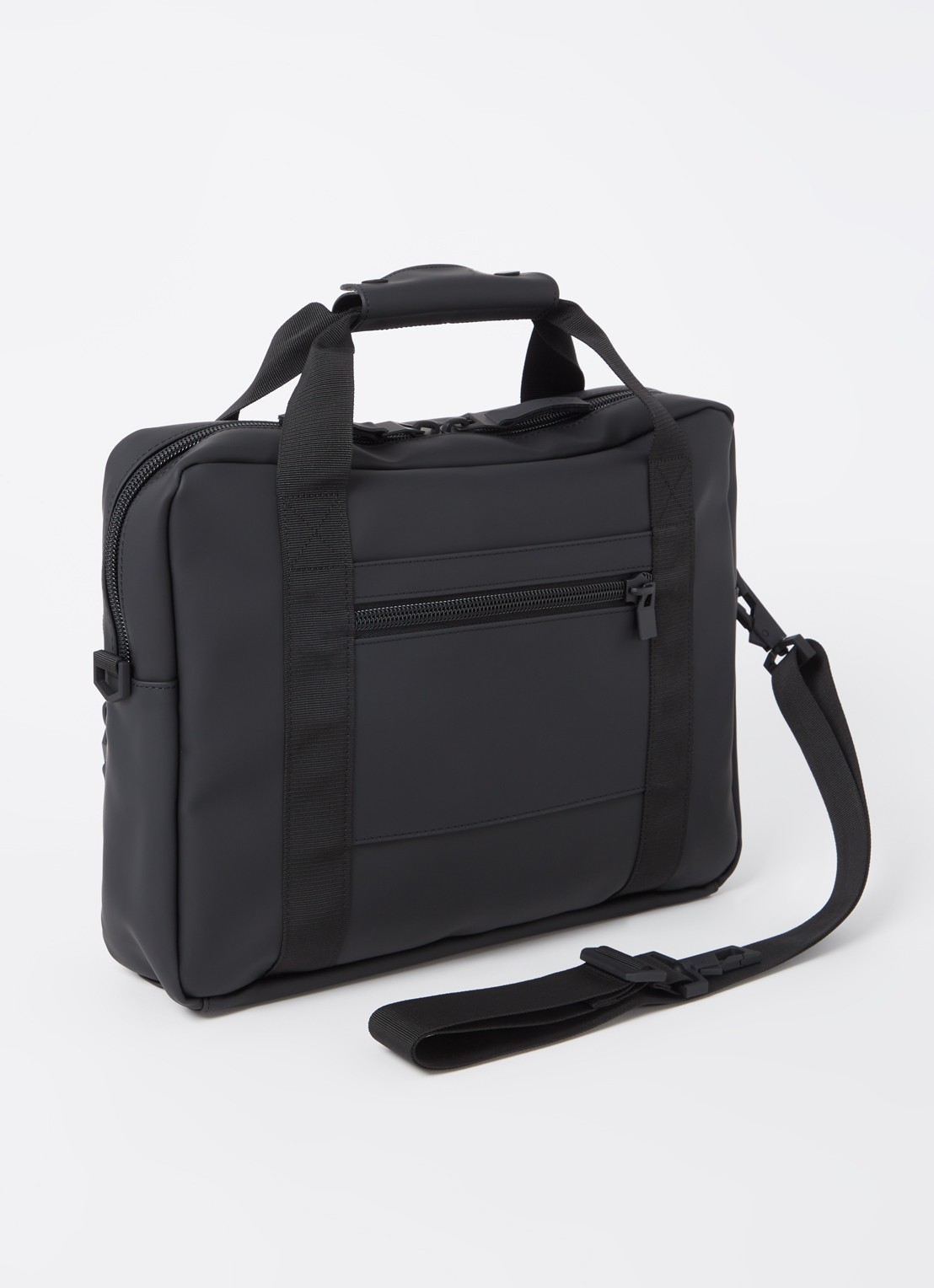 Rains Texel Tech businesstas met 15 inch laptopvak - achterkant 3 zwart
