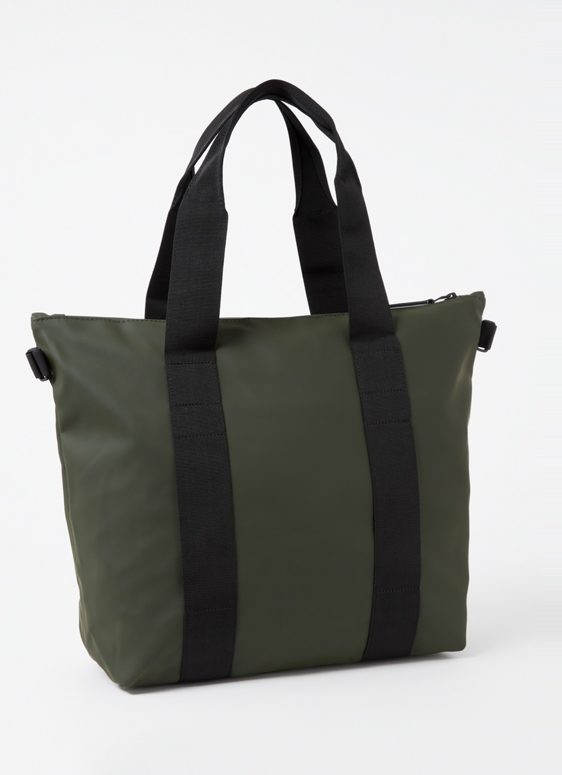 Rains Tote Mini schoudertas met waterafstotende coating - achterkant 2 legergroen