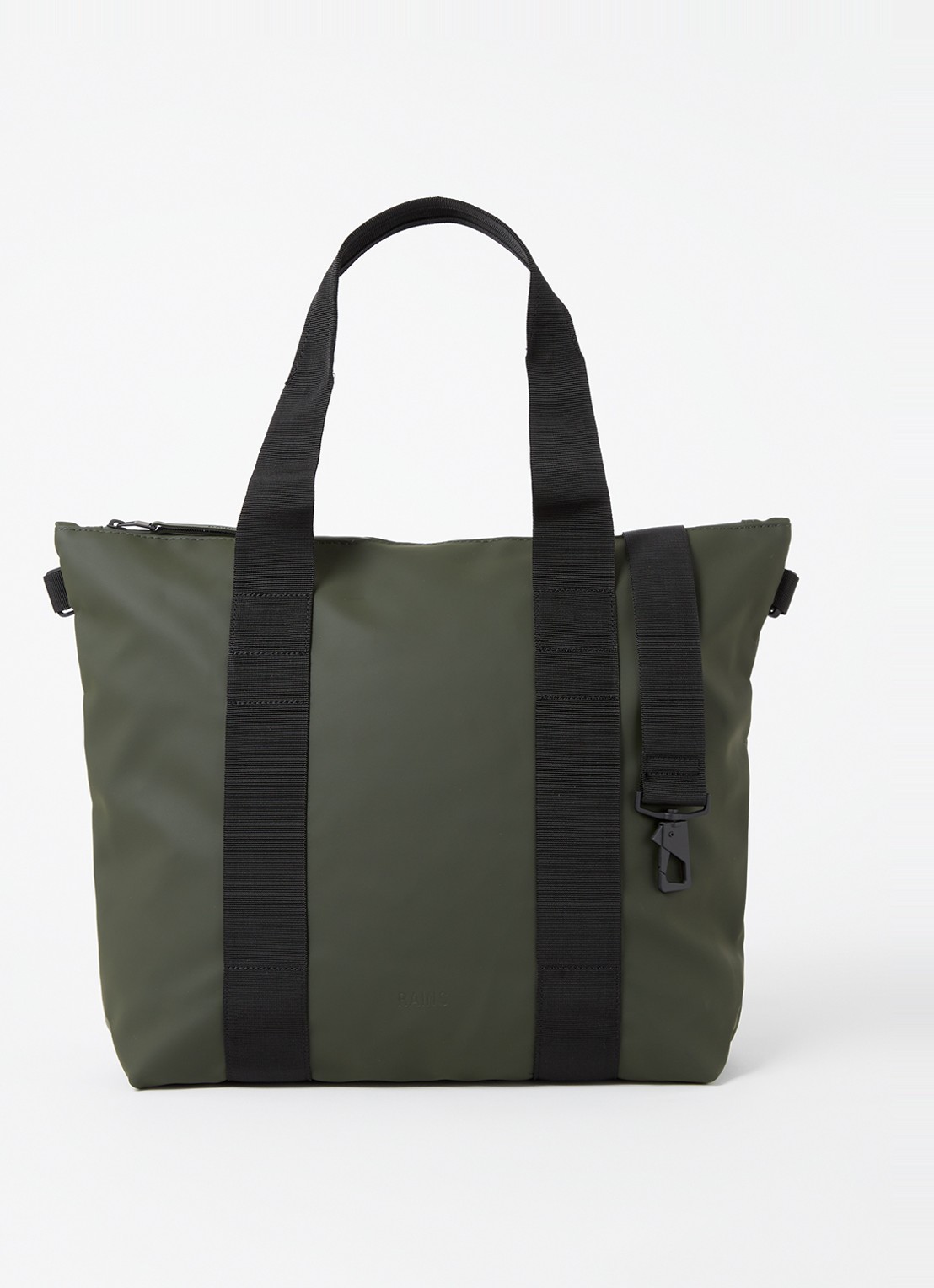 Rains Tote Mini schoudertas met waterafstotende coating - voorkant legergroen