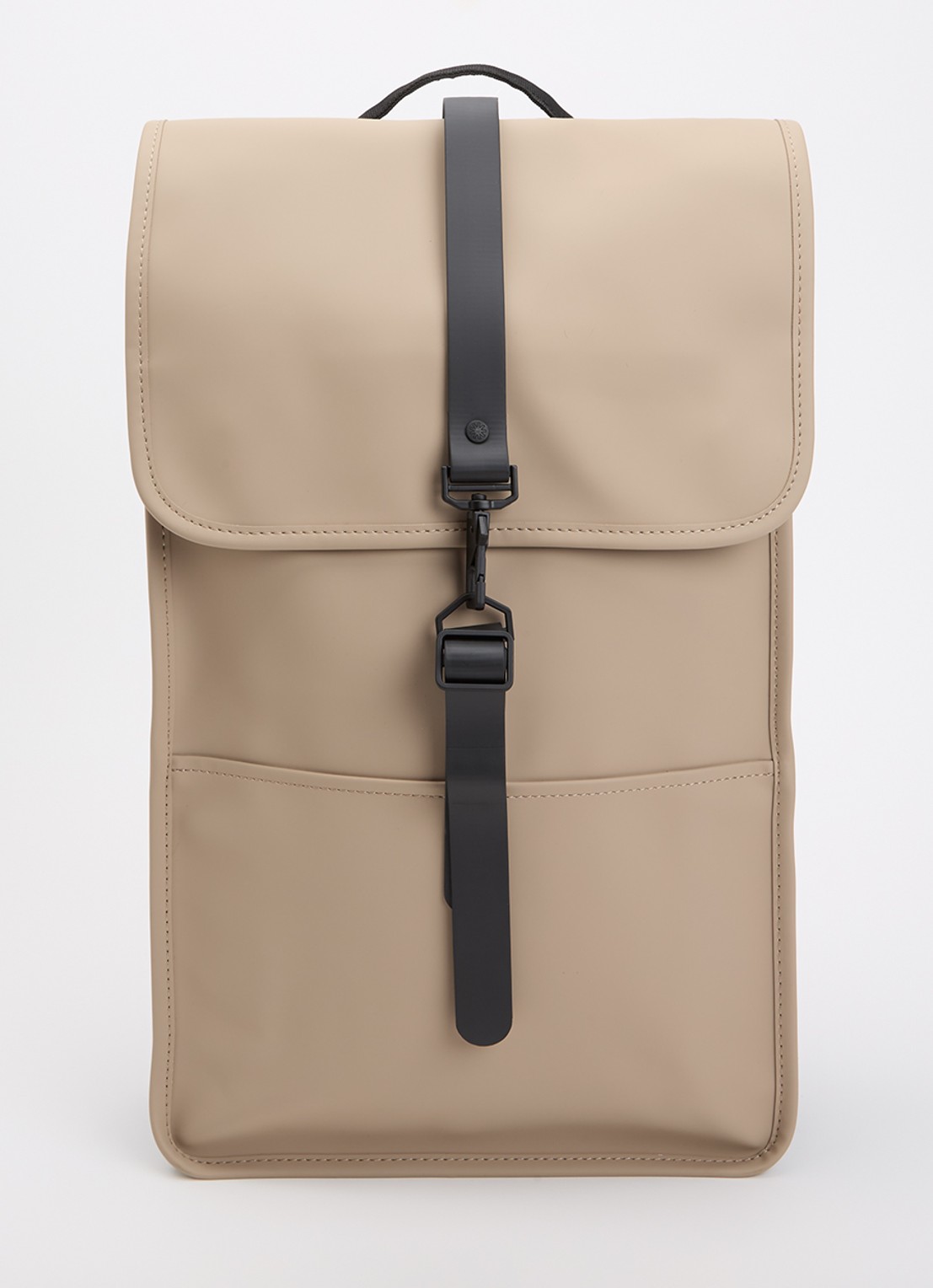 Rains W3 rugzak met 14 inch laptopvak - voorkant 3 beige