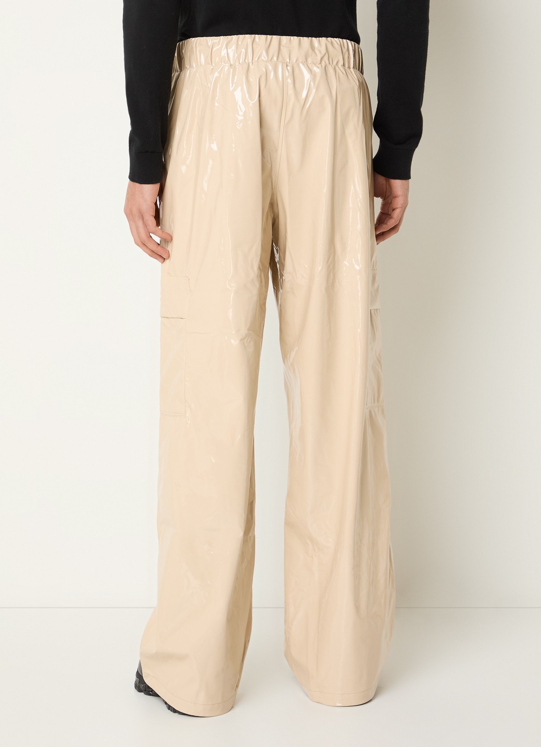 Rains Wide fit cargobroek met steekzakken - achterkant 5 beige