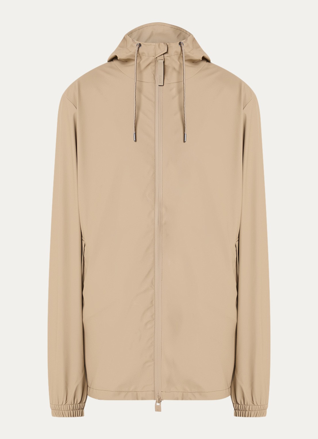 Rains Windjack met ritszakken - voorkant beige