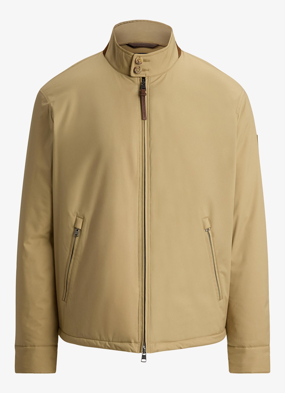 Ralph Lauren Abottson jack met suède en leren details - voorkant 4 rl khaki / khaki