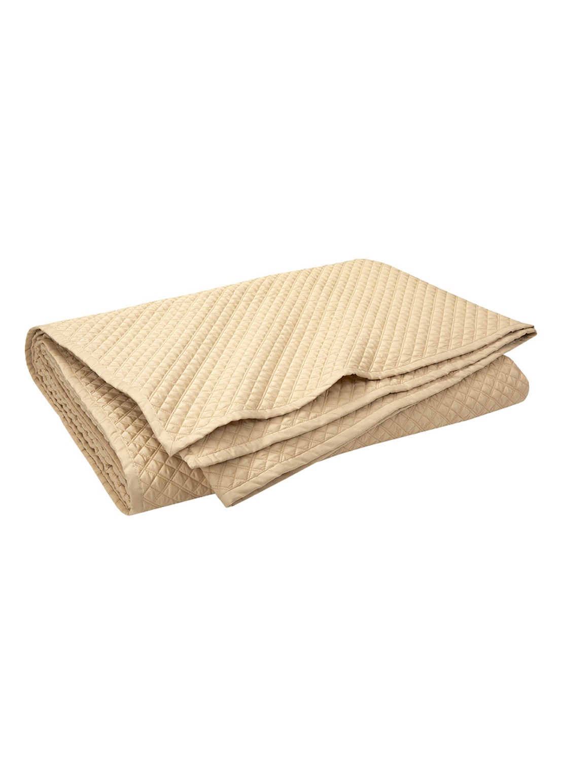 Ralph Lauren Argyle bedsprei 275 x 235 cm - voorkant creme
