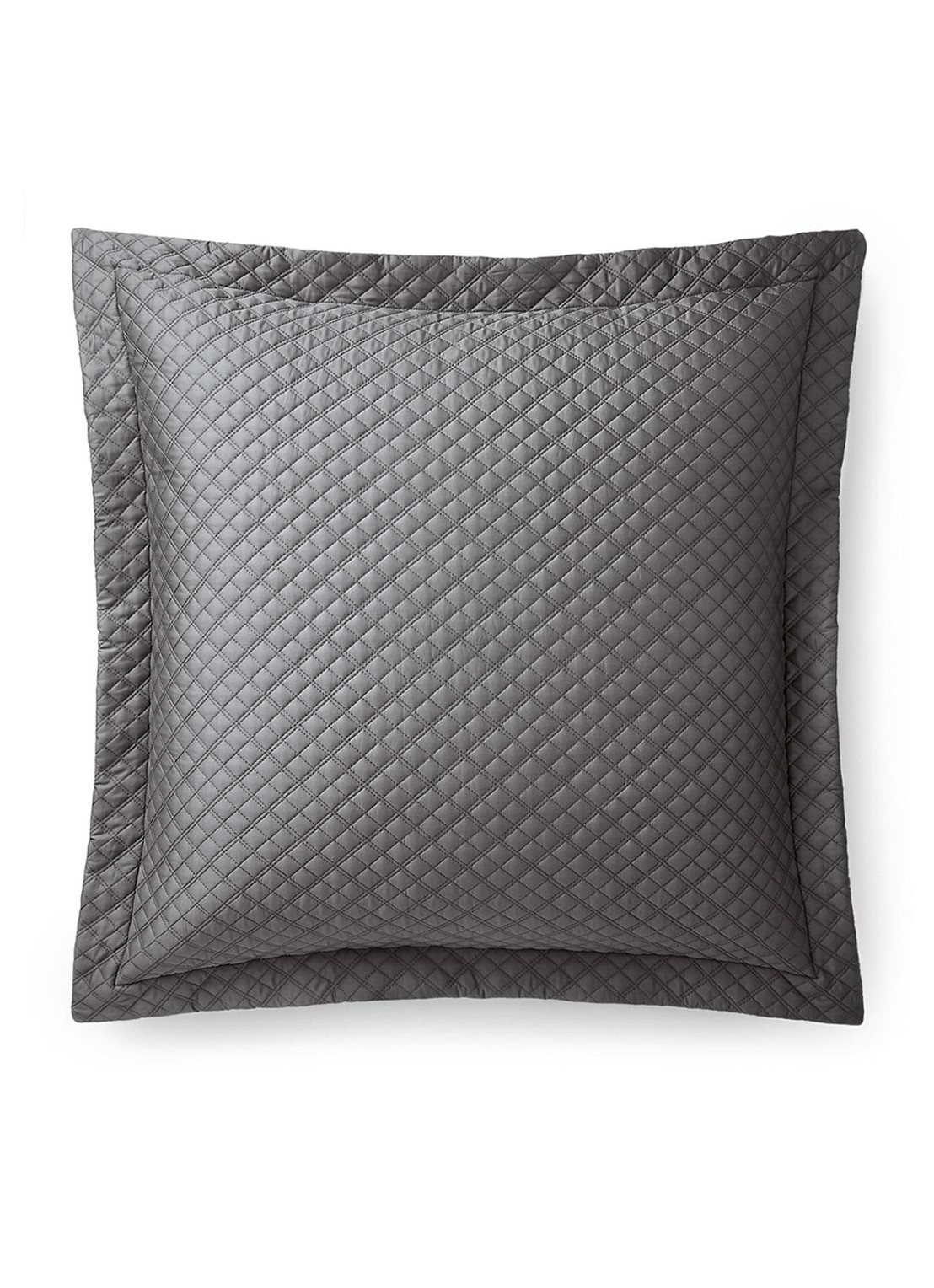 Ralph Lauren Argyle kussensloop van  katoen - voorkant antraciet